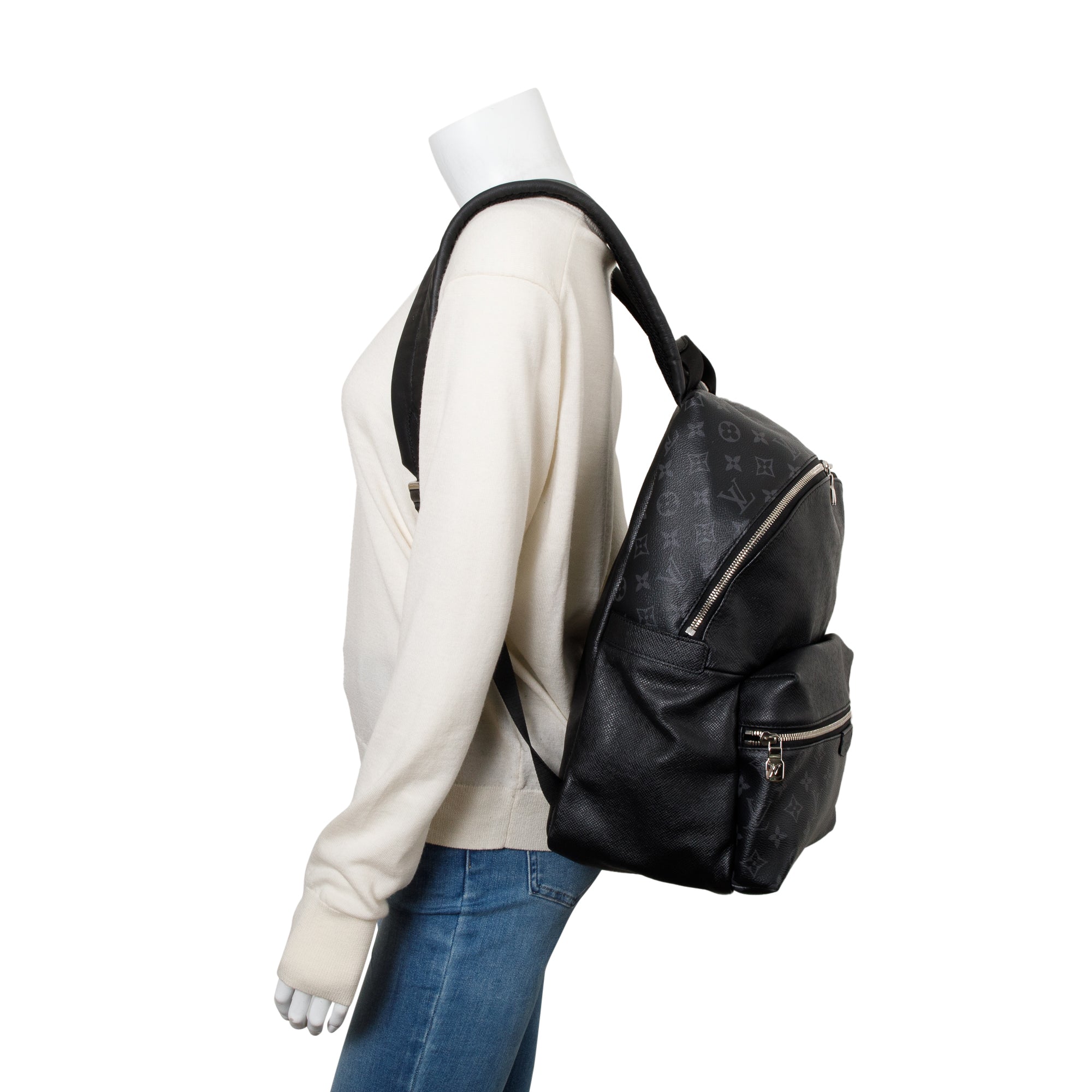 Louis Vuitton Black Taigarama Discovery Backpack