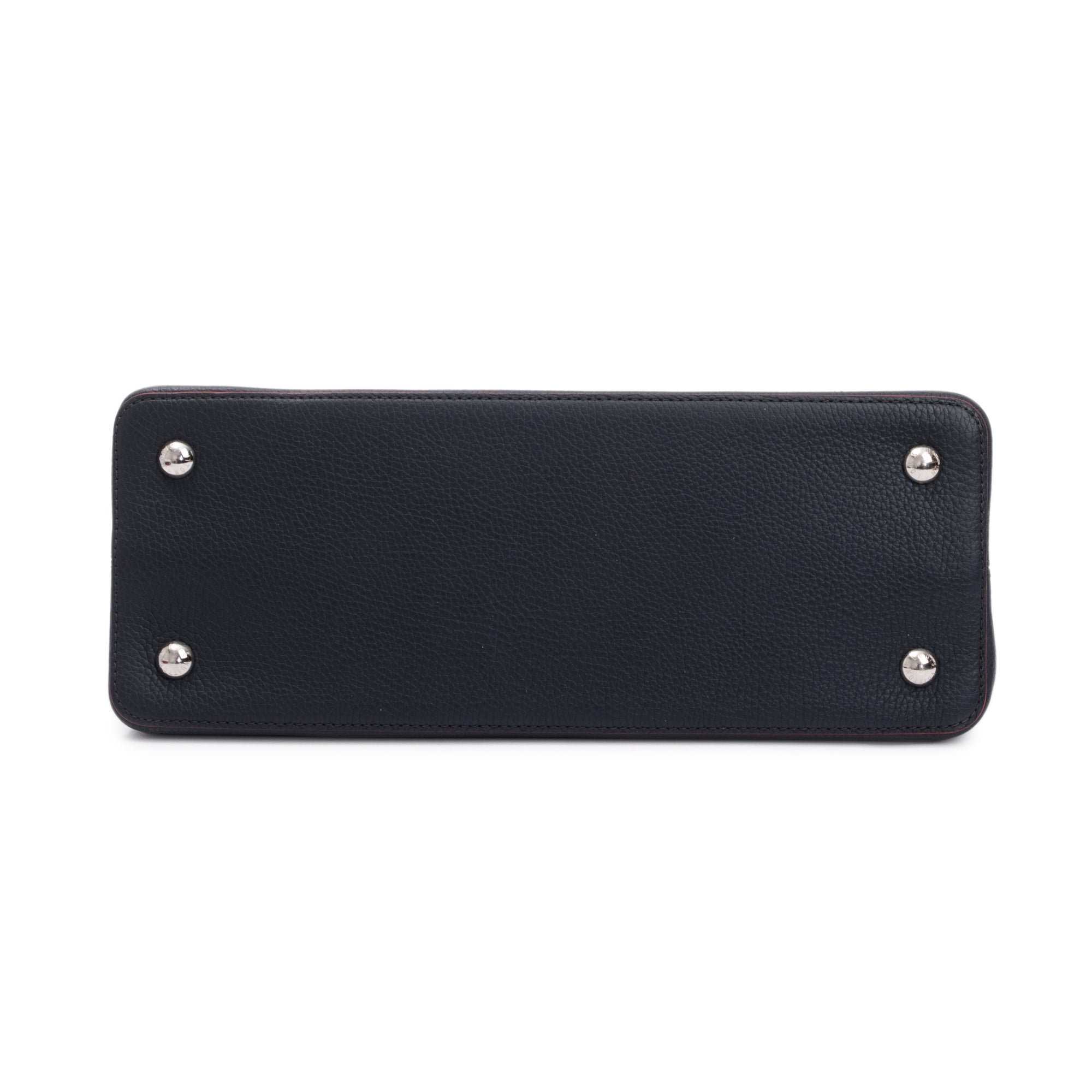 Louis Vuitton Black Taurillon Capucine GM w/ Python Strap