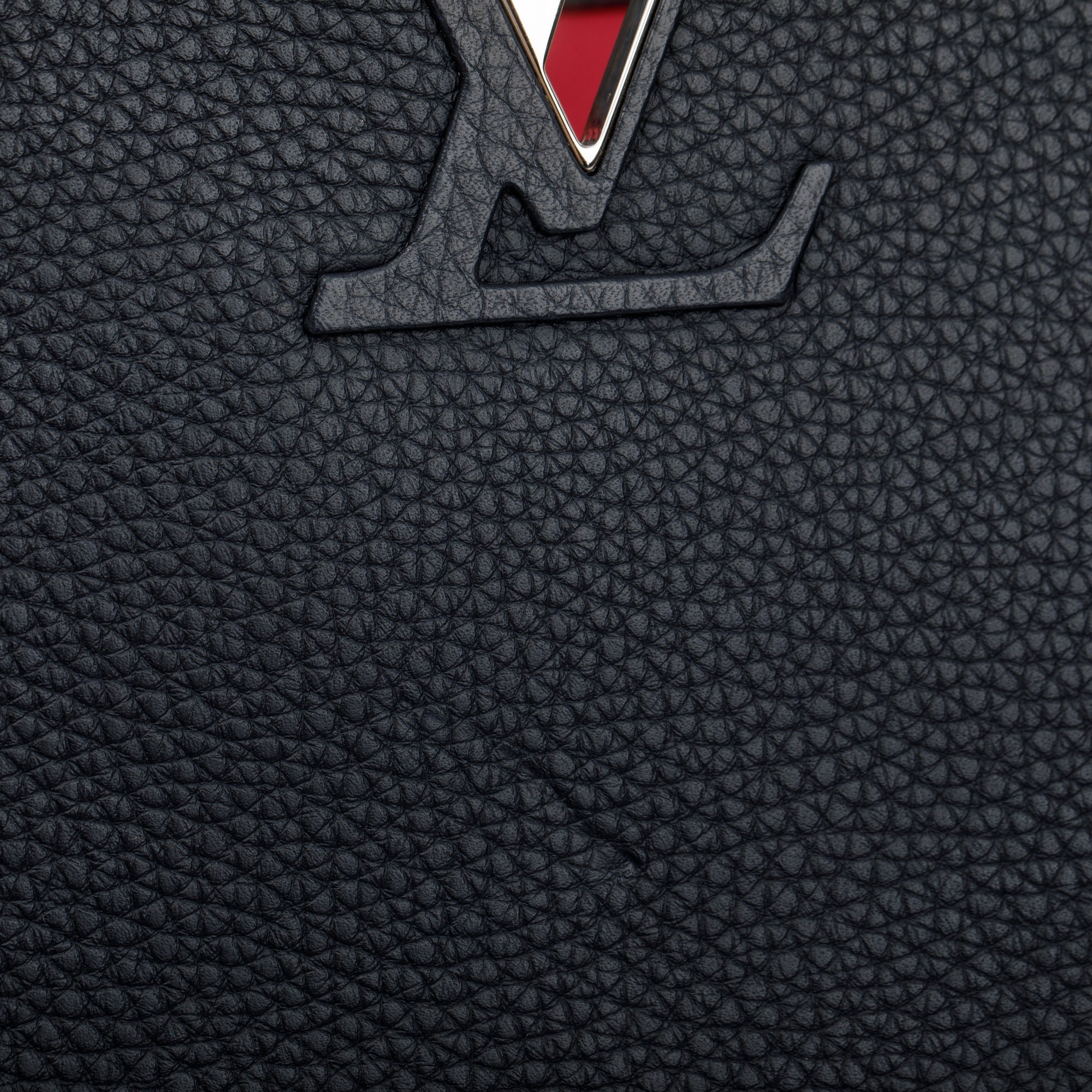 Louis Vuitton Black Taurillon Capucine GM w/ Python Strap