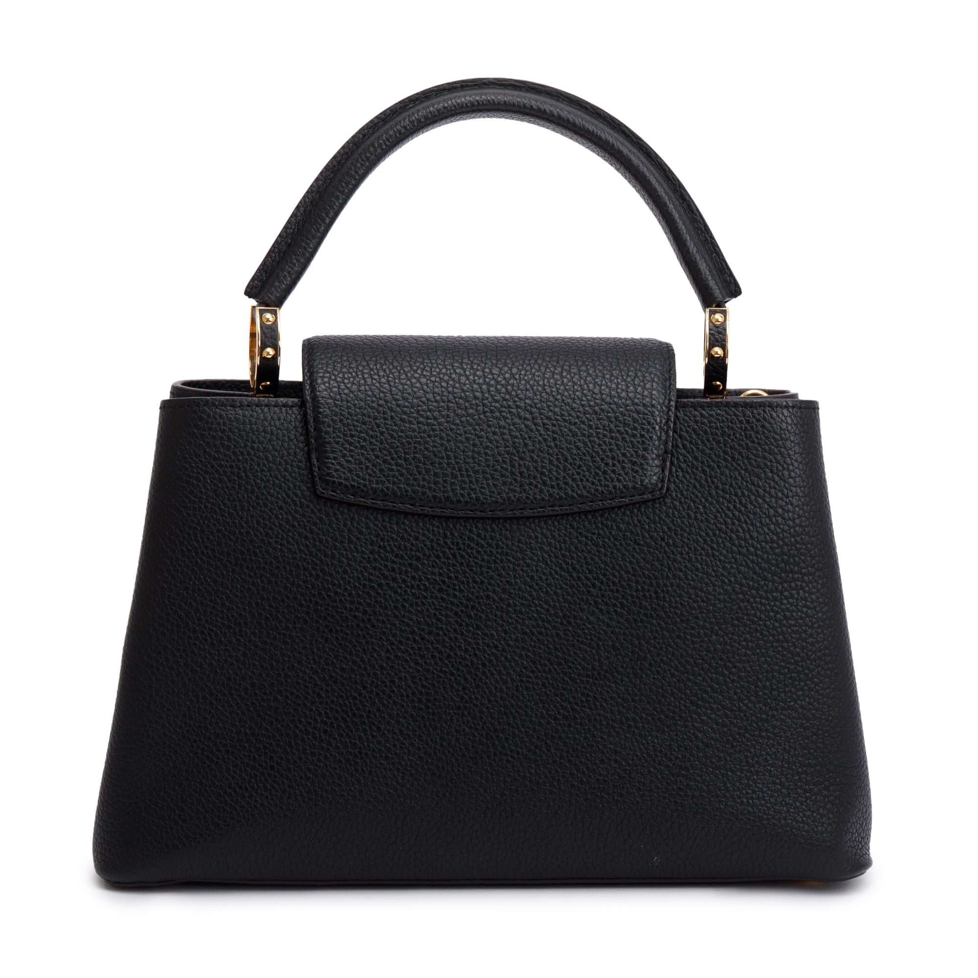 Louis Vuitton Black Taurillon Leather Capucines PM w/ Strap