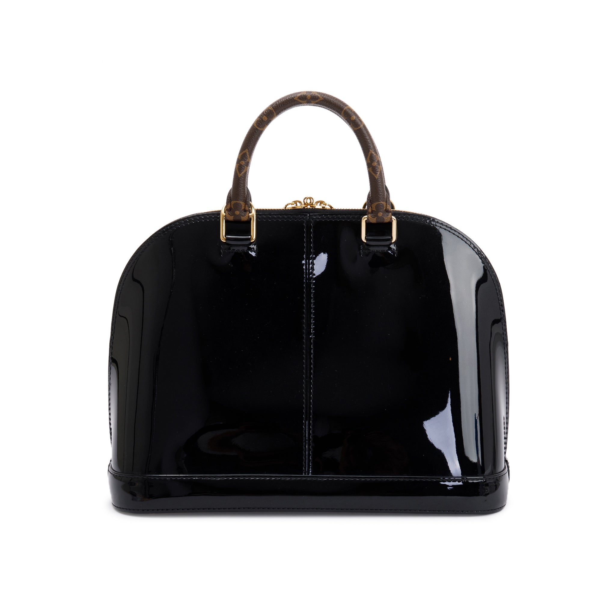 Louis Vuitton Black Vernis Miroir Monogram Alma PM w/ Strap
