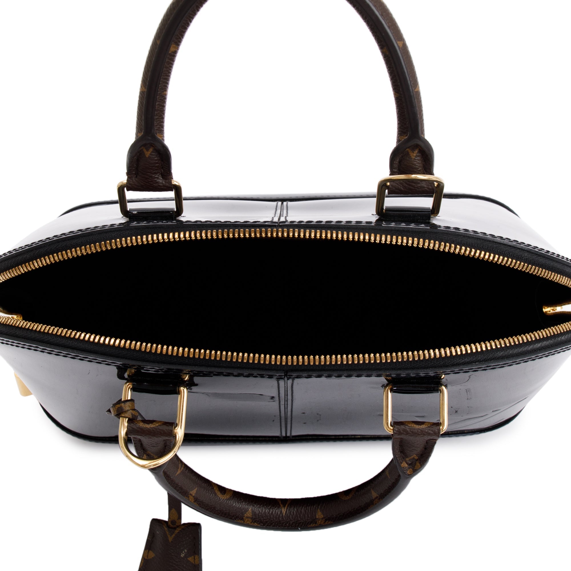 Louis Vuitton Black Vernis Miroir Monogram Alma PM w/ Strap