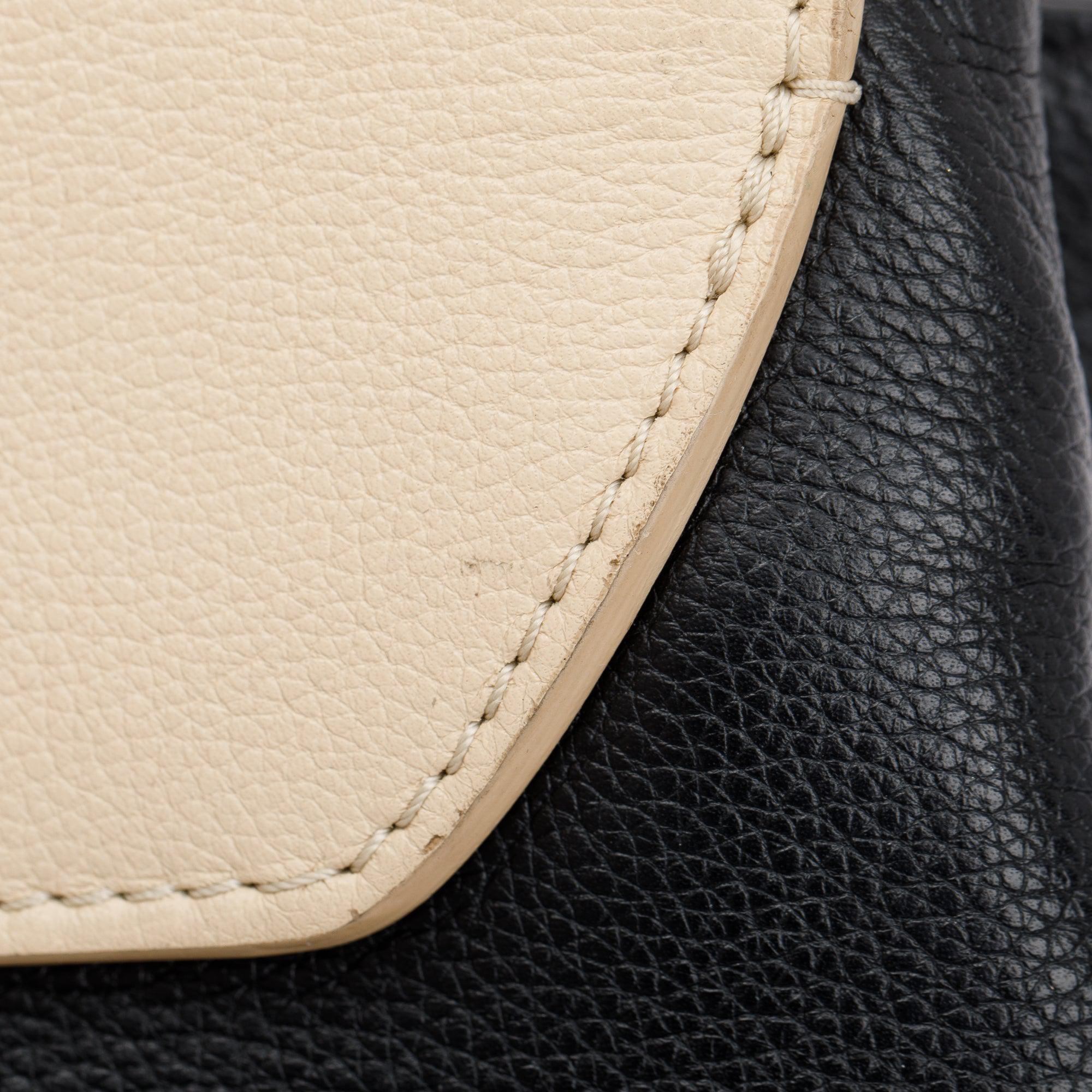 Louis Vuitton Black/Beige Calfskin Leather LockMe MM