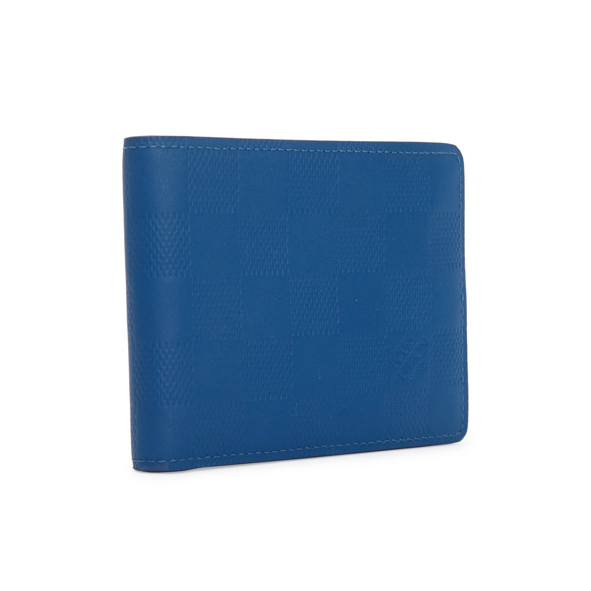 Louis Vuitton Blue Damier Infini Leather Slender Wallet w/ Box