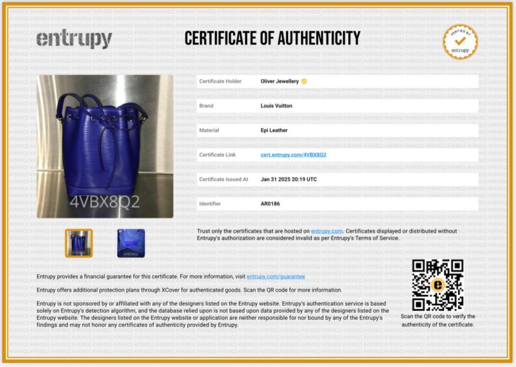 Louis Vuitton Blue Epi Leather Nano Noe Crossbody