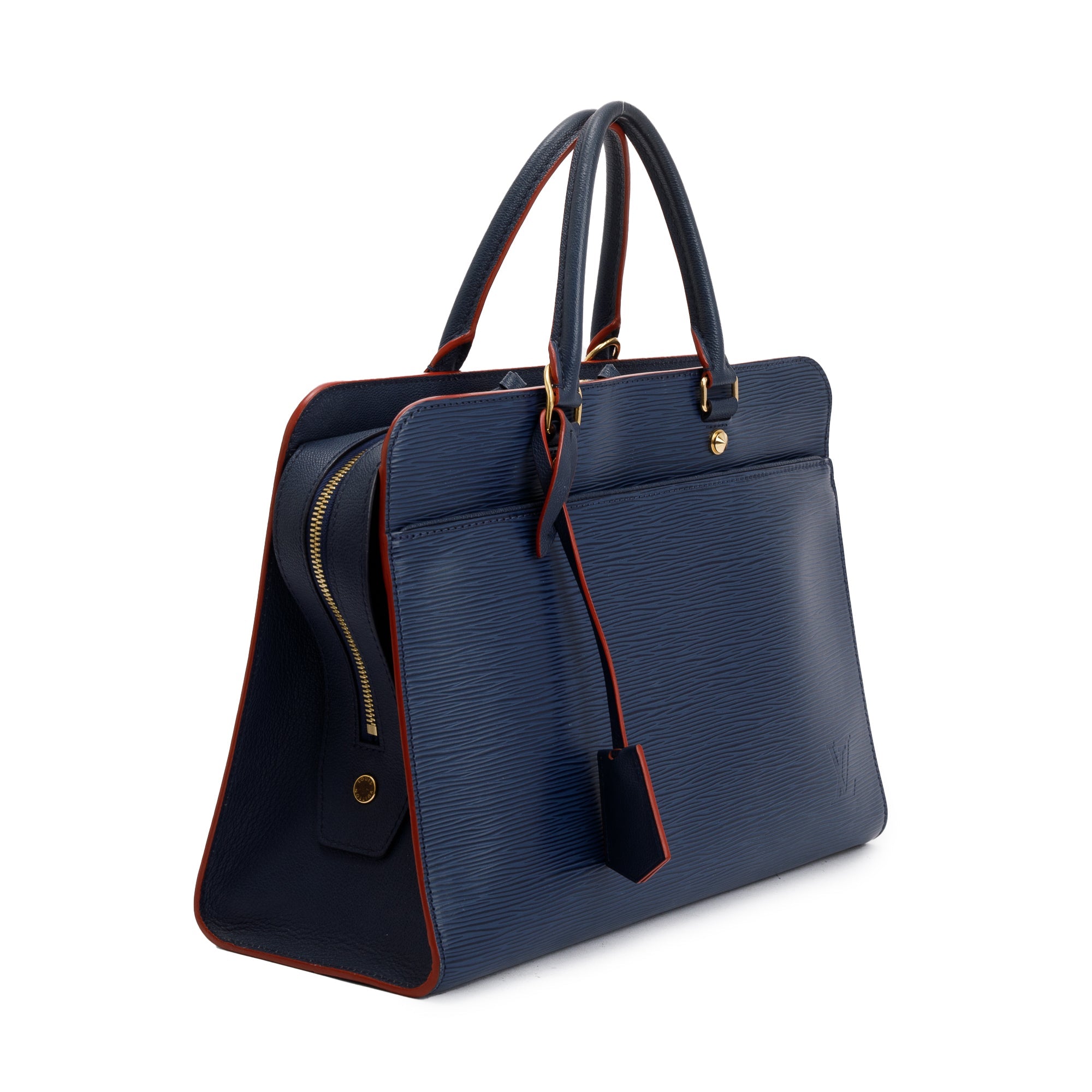 Louis Vuitton Blue Epi Leather Vaneau GM Bag