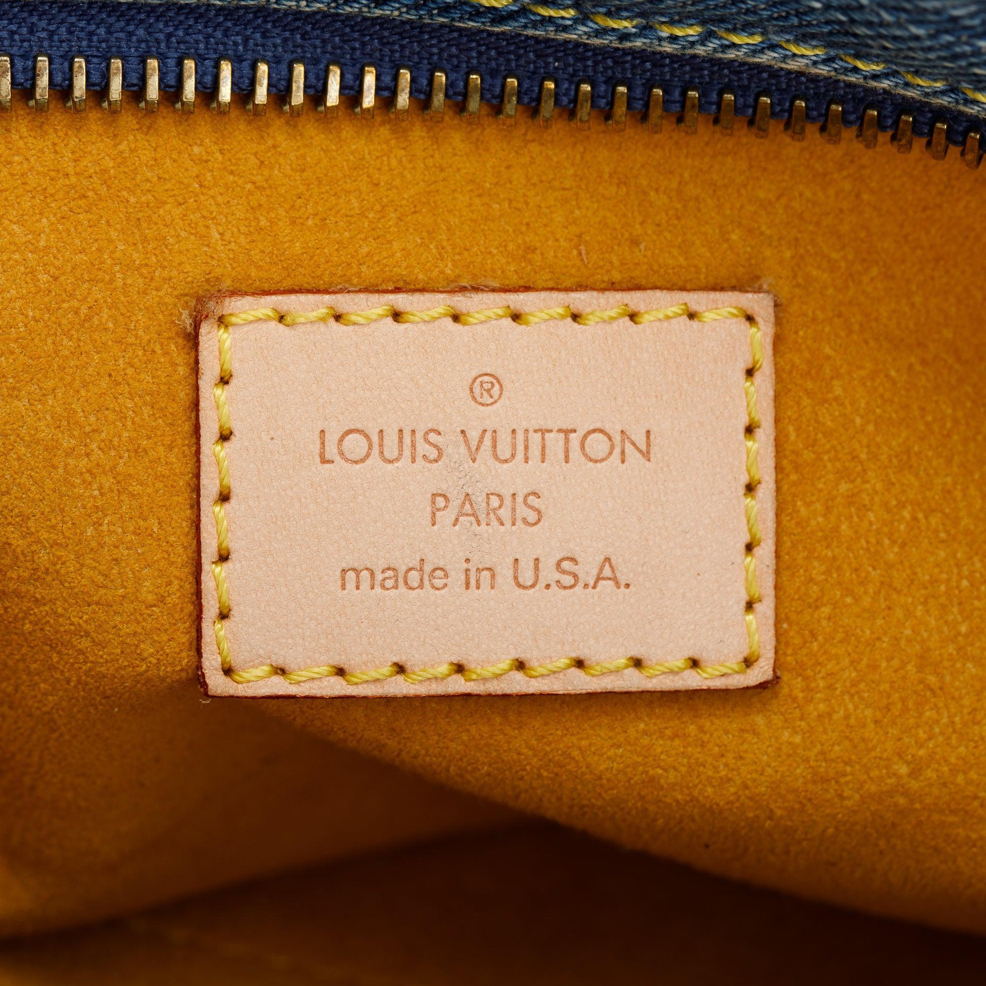 Louis Vuitton Blue Monogram Denim Neo Cabby MM w/ Strap