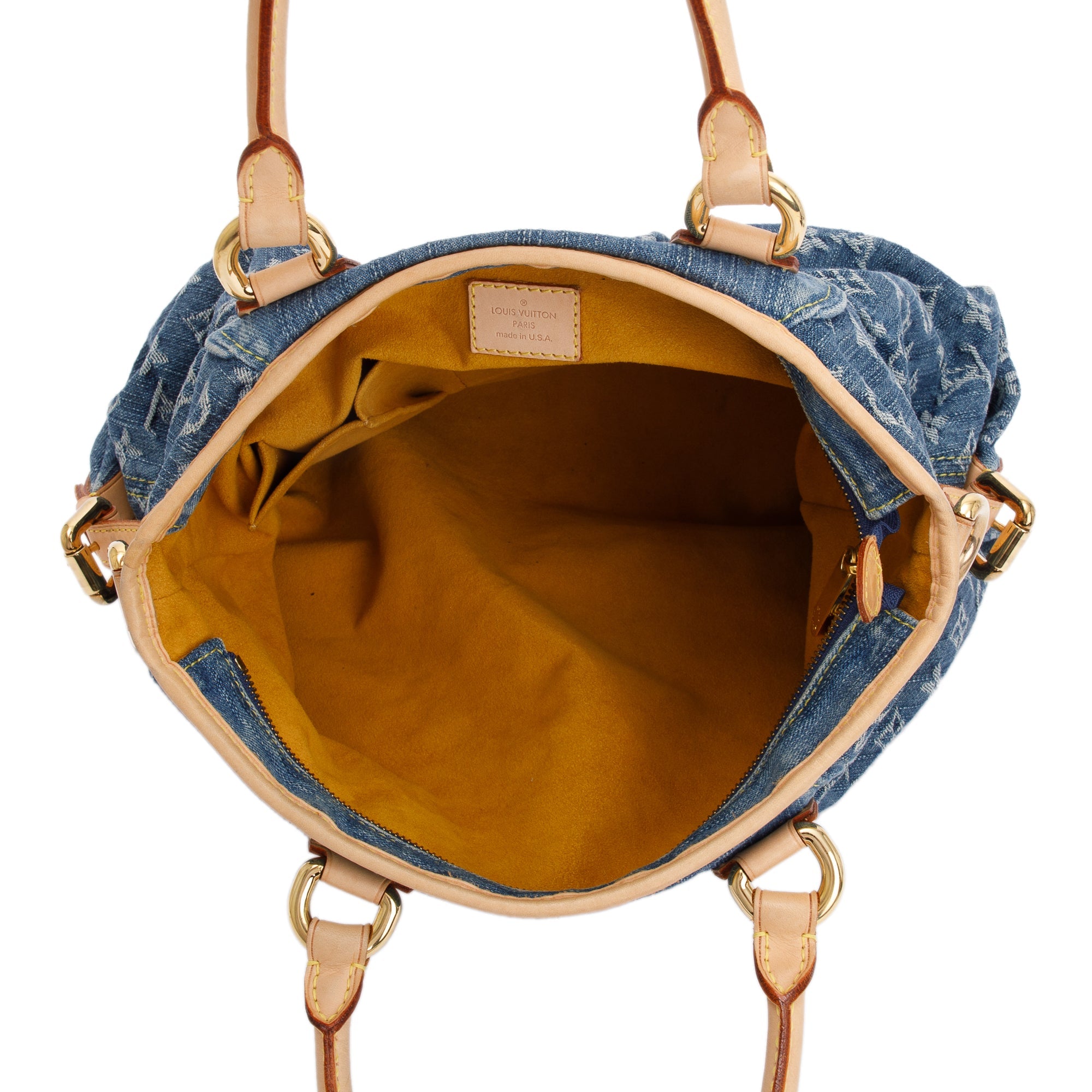 Louis Vuitton Blue Monogram Denim Neo Cabby MM w/ Strap