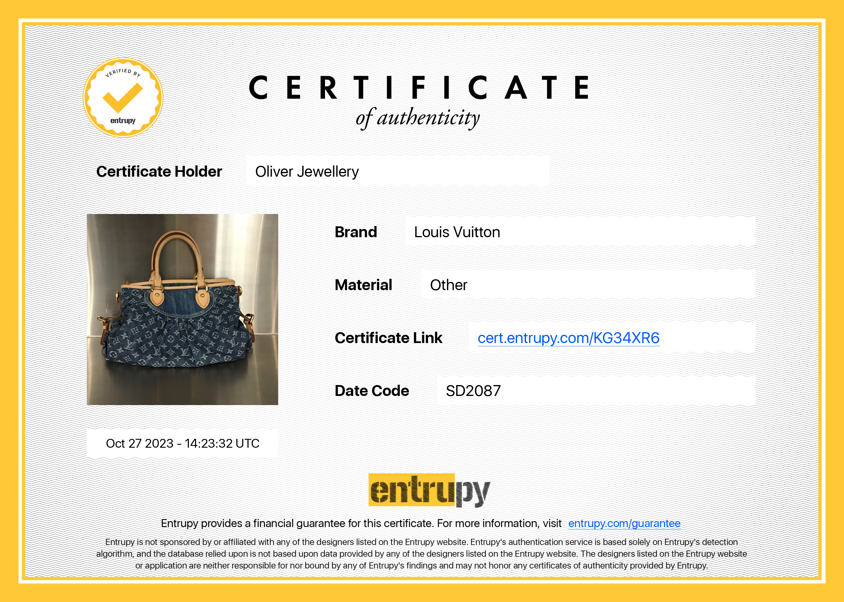 Louis Vuitton Blue Monogram Denim Neo Cabby MM w/ Strap