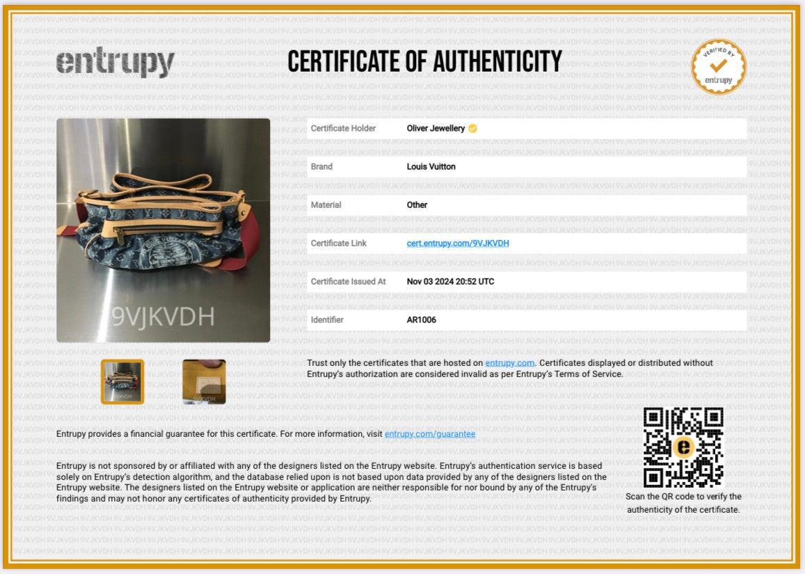 Louis Vuitton Blue Monogram Denim Raye Porte Espaule MM