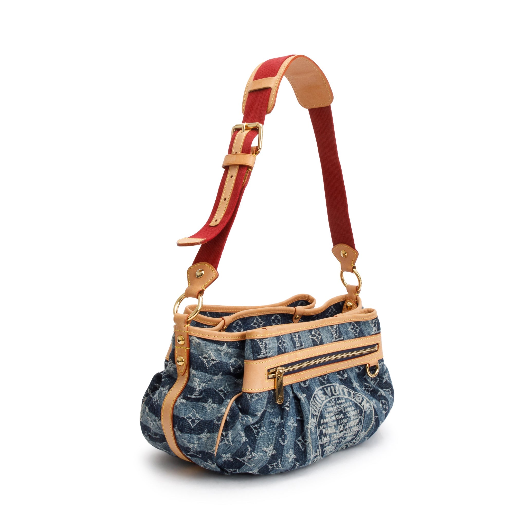 Louis Vuitton Blue Monogram Denim Raye Porte Espaule MM