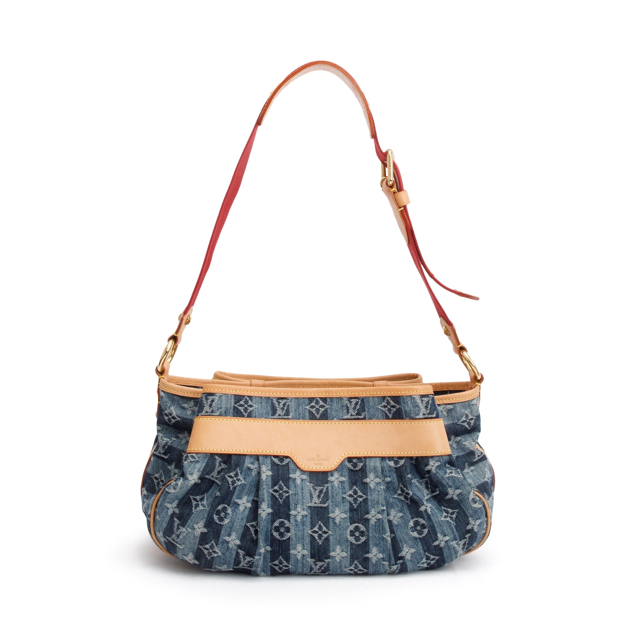 Louis Vuitton Blue Monogram Denim Raye Porte Espaule MM