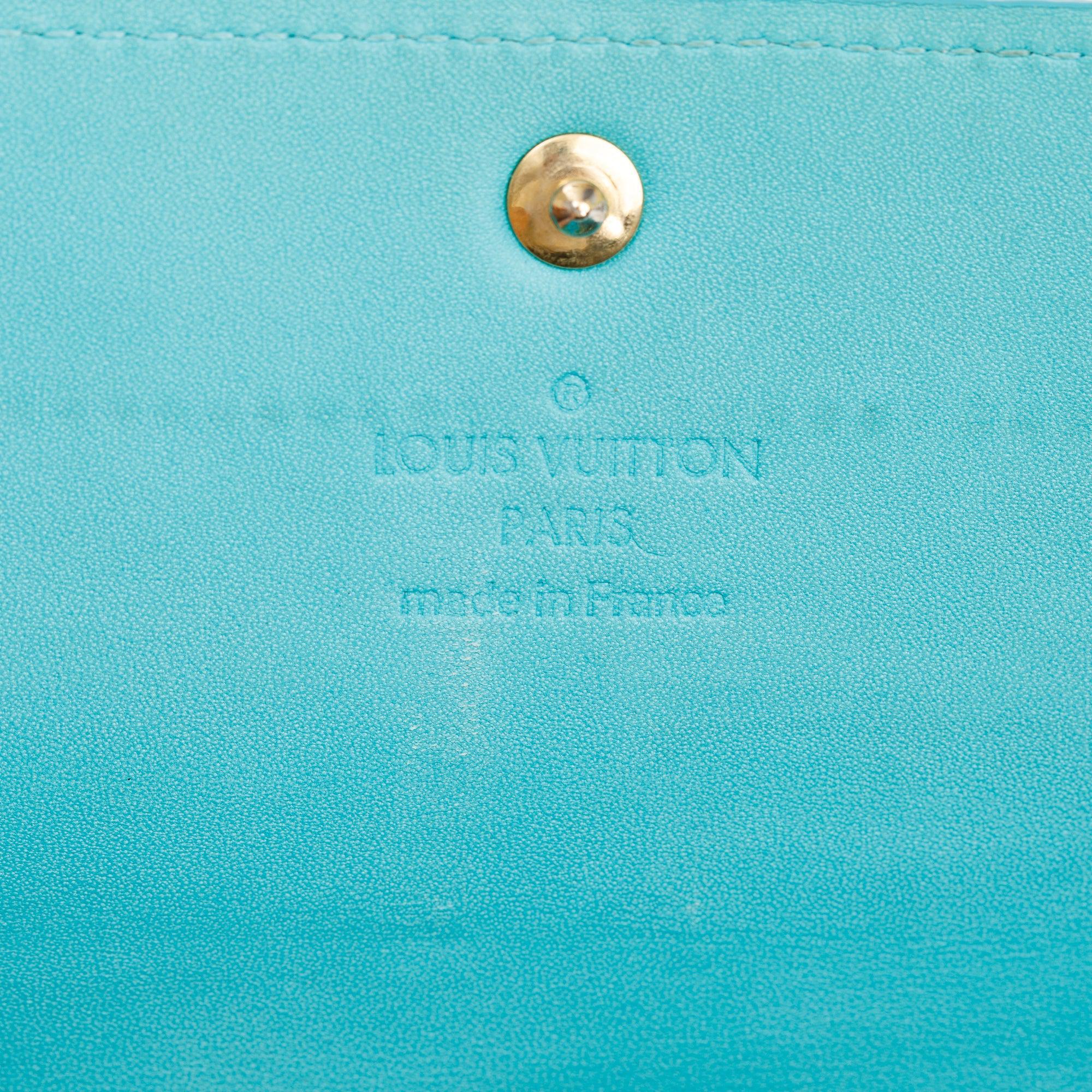 Louis Vuitton Blue Monogram Vernis Leather International Wallet