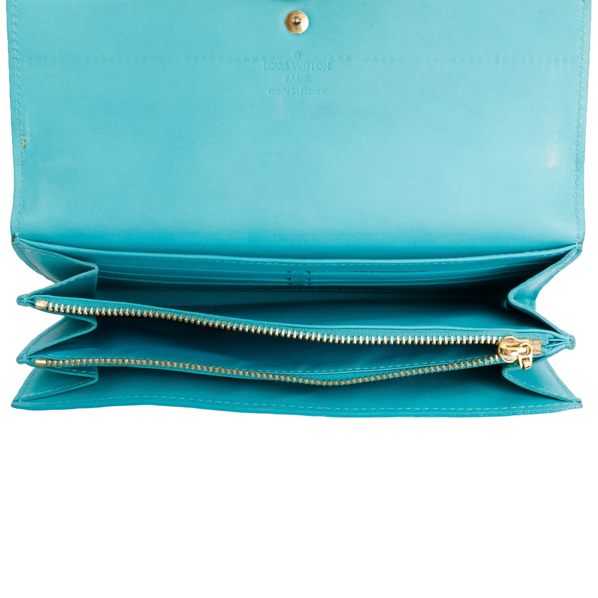 Louis Vuitton Blue Monogram Vernis Leather International Wallet