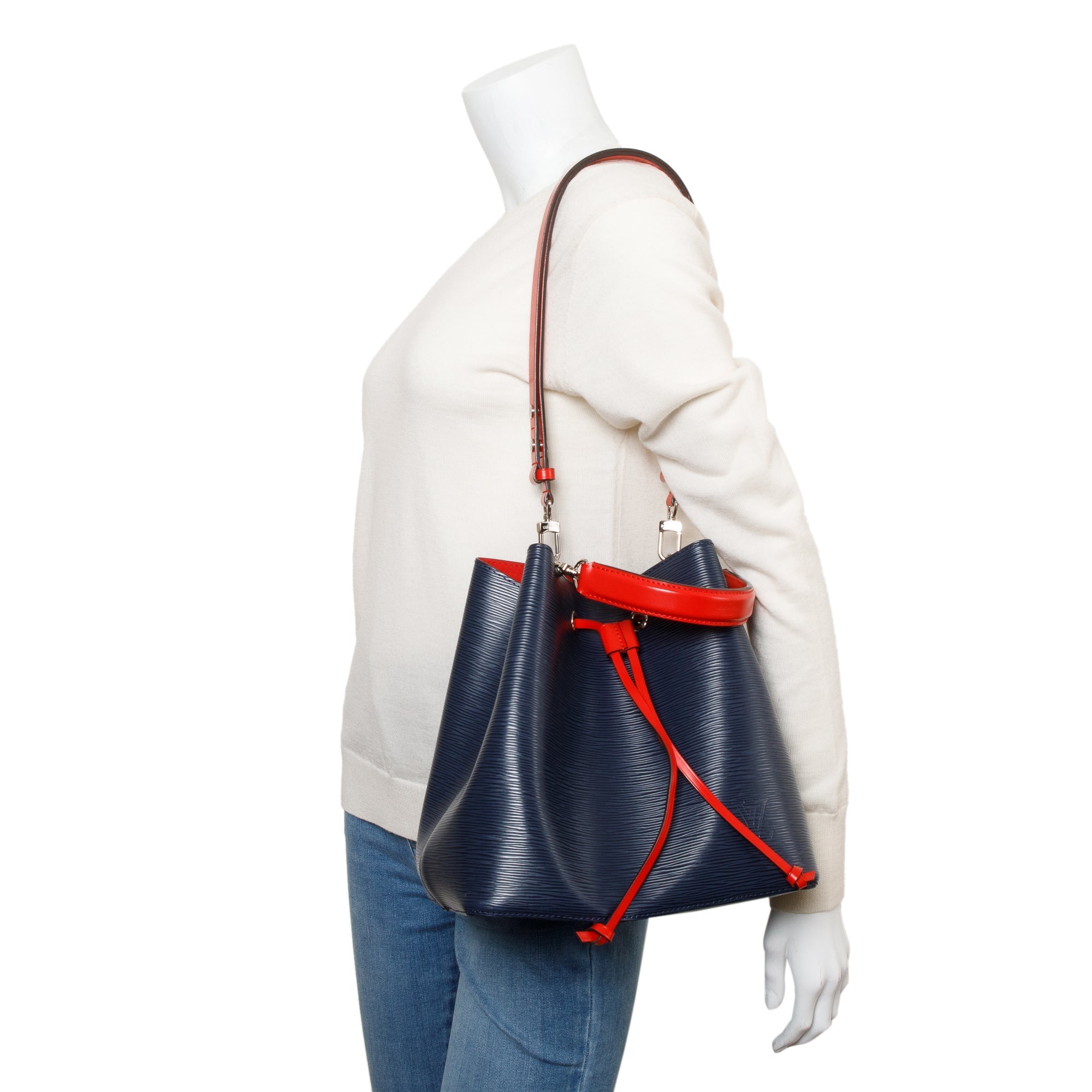 Louis Vuitton Blue/Red Epi Leather Neonoe MM w/ Box