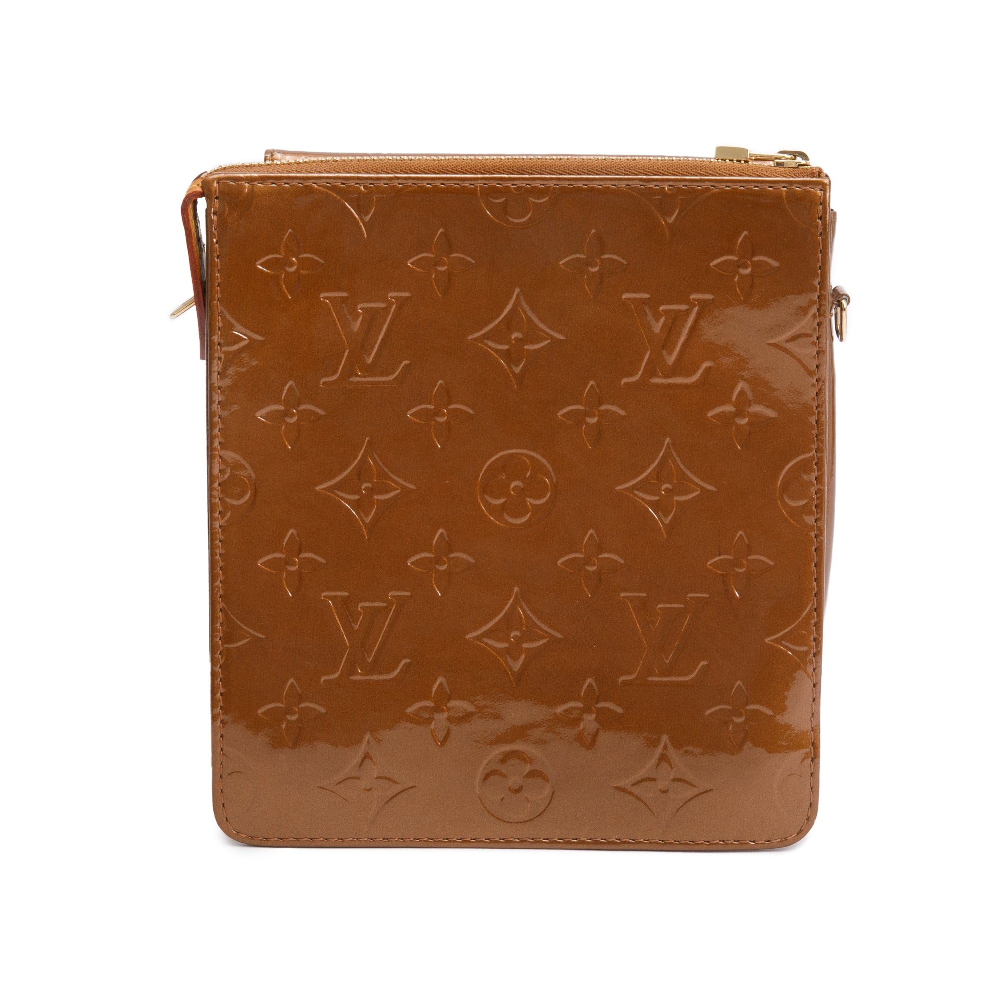 Louis Vuitton Bronze Monogram Vernis Leather Mott Bag