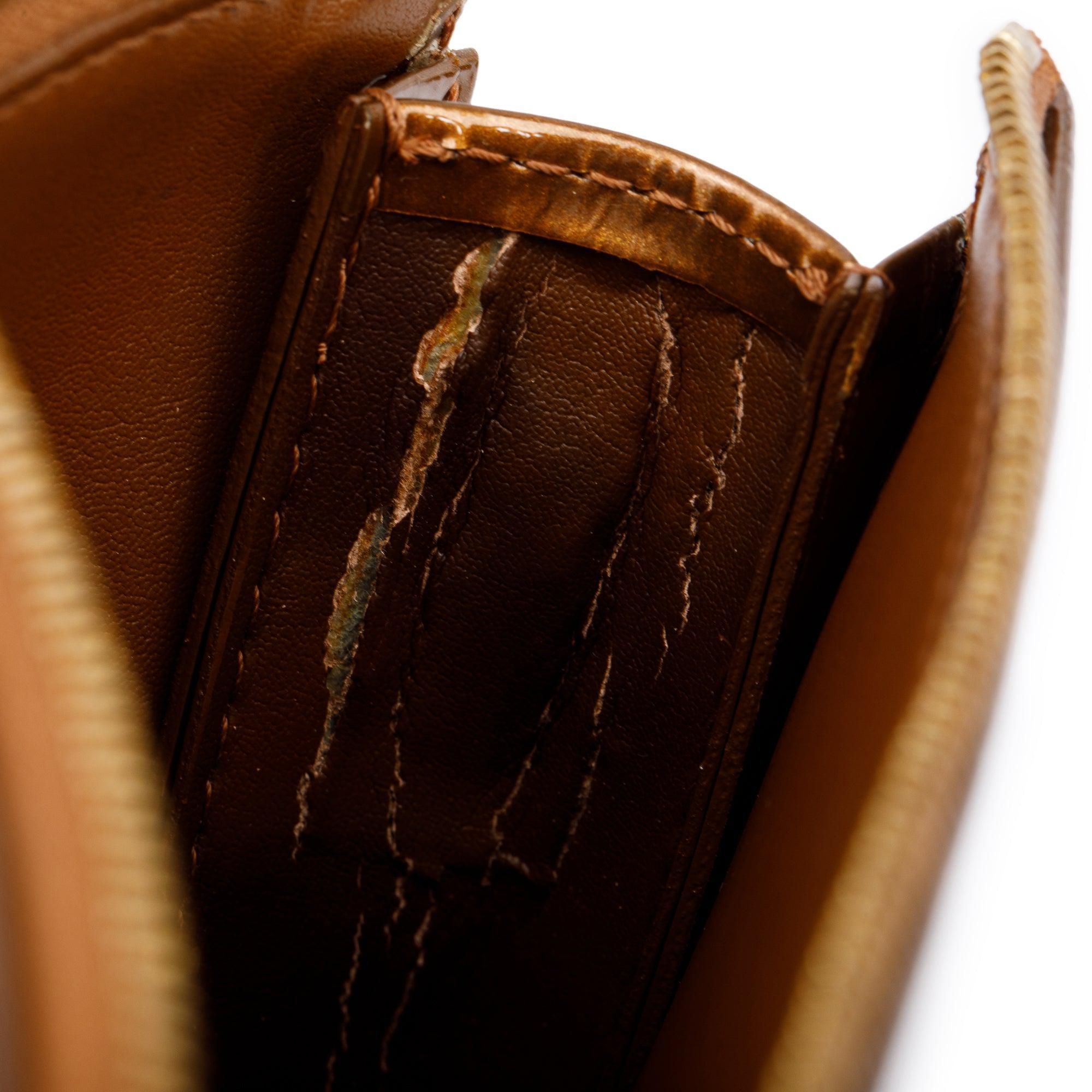 Louis Vuitton Bronze Monogram Vernis Leather Mott Bag