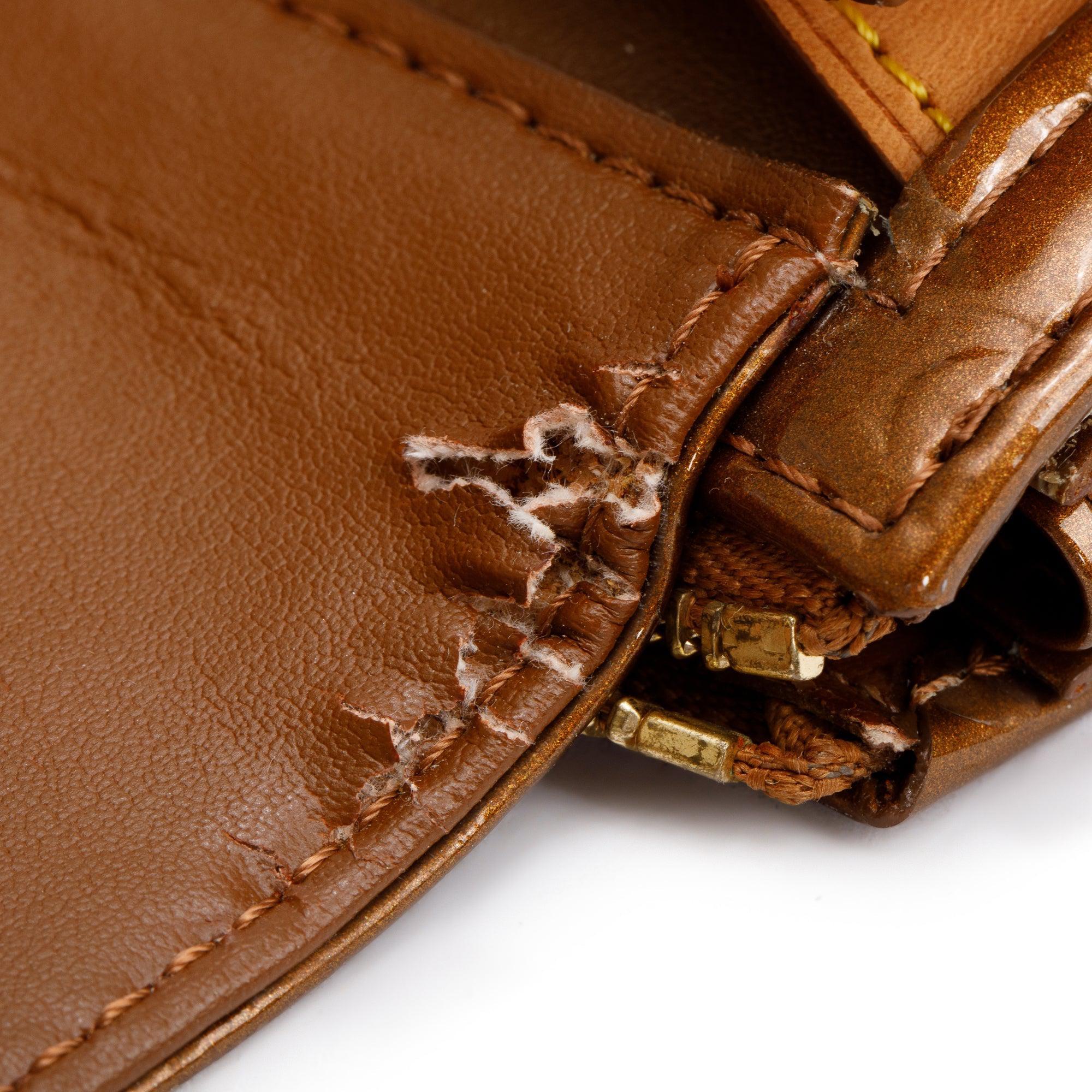Louis Vuitton Bronze Monogram Vernis Leather Mott Bag
