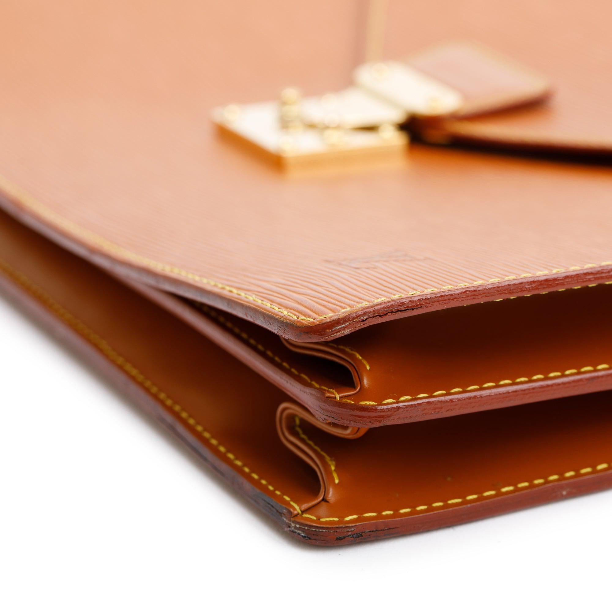 Louis Vuitton Brown Epi Leather Serviette Ambassadeur Briefcase