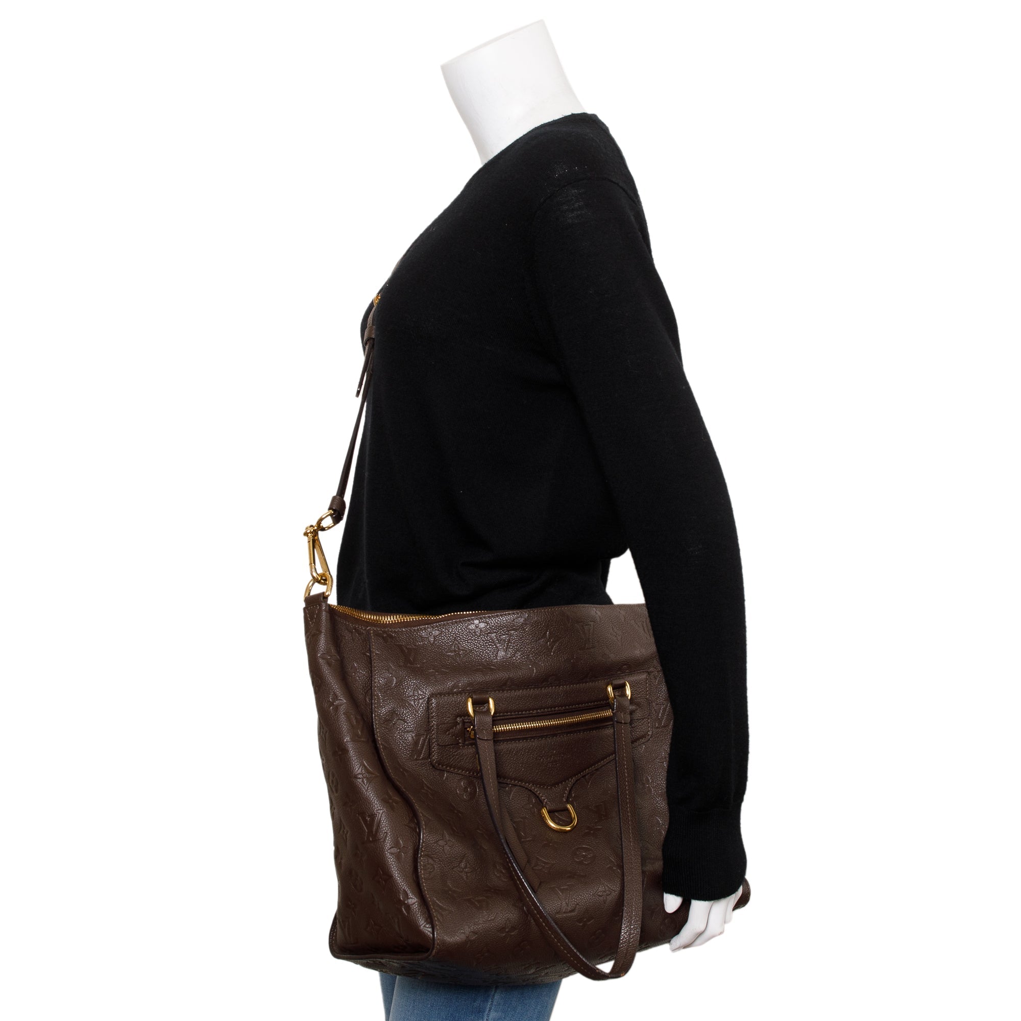 Louis Vuitton Brown Monogram Empreinte Lumineuse PM Bag w/ Strap