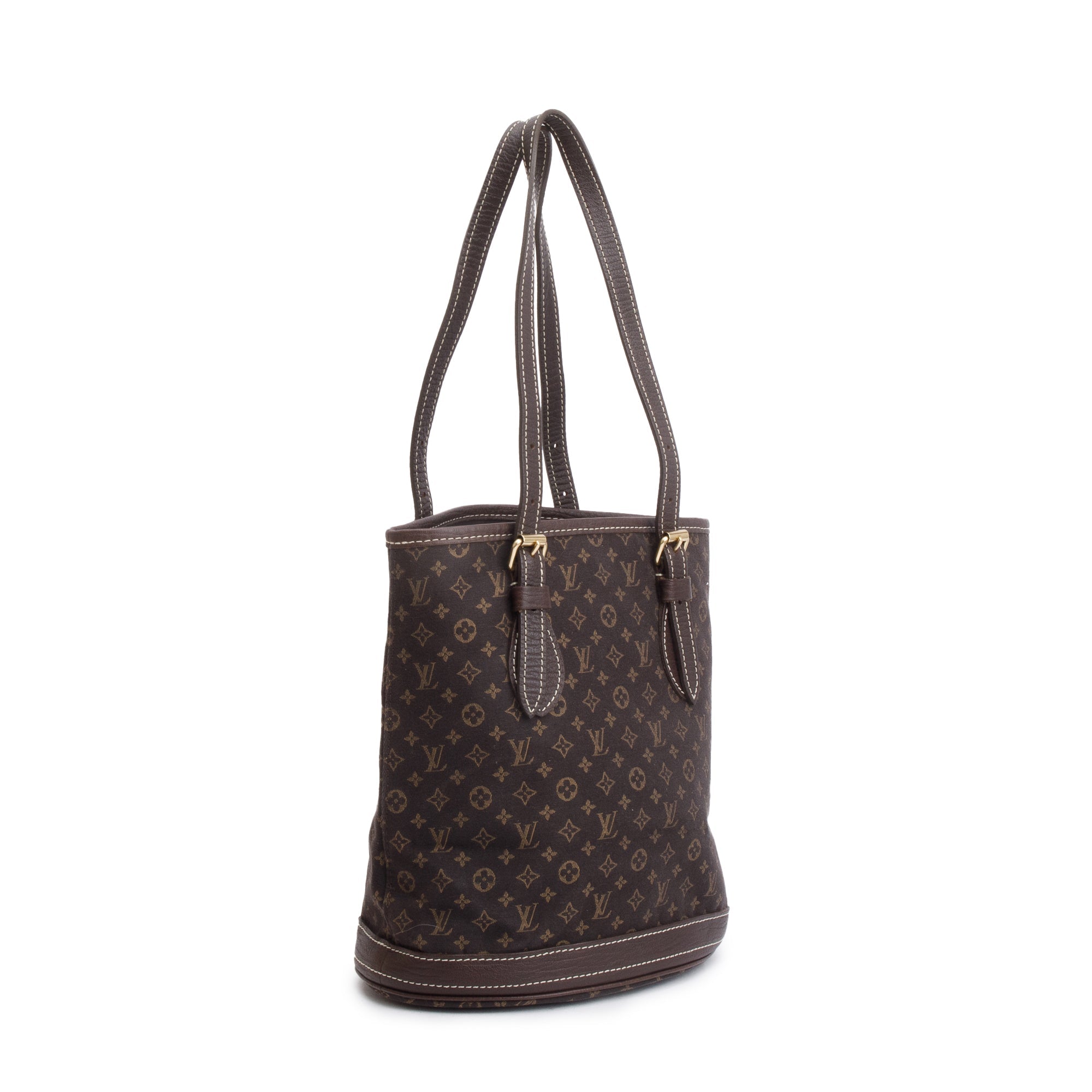 Louis Vuitton Brown Monogram Mini Lin Petit Bucket Bag
