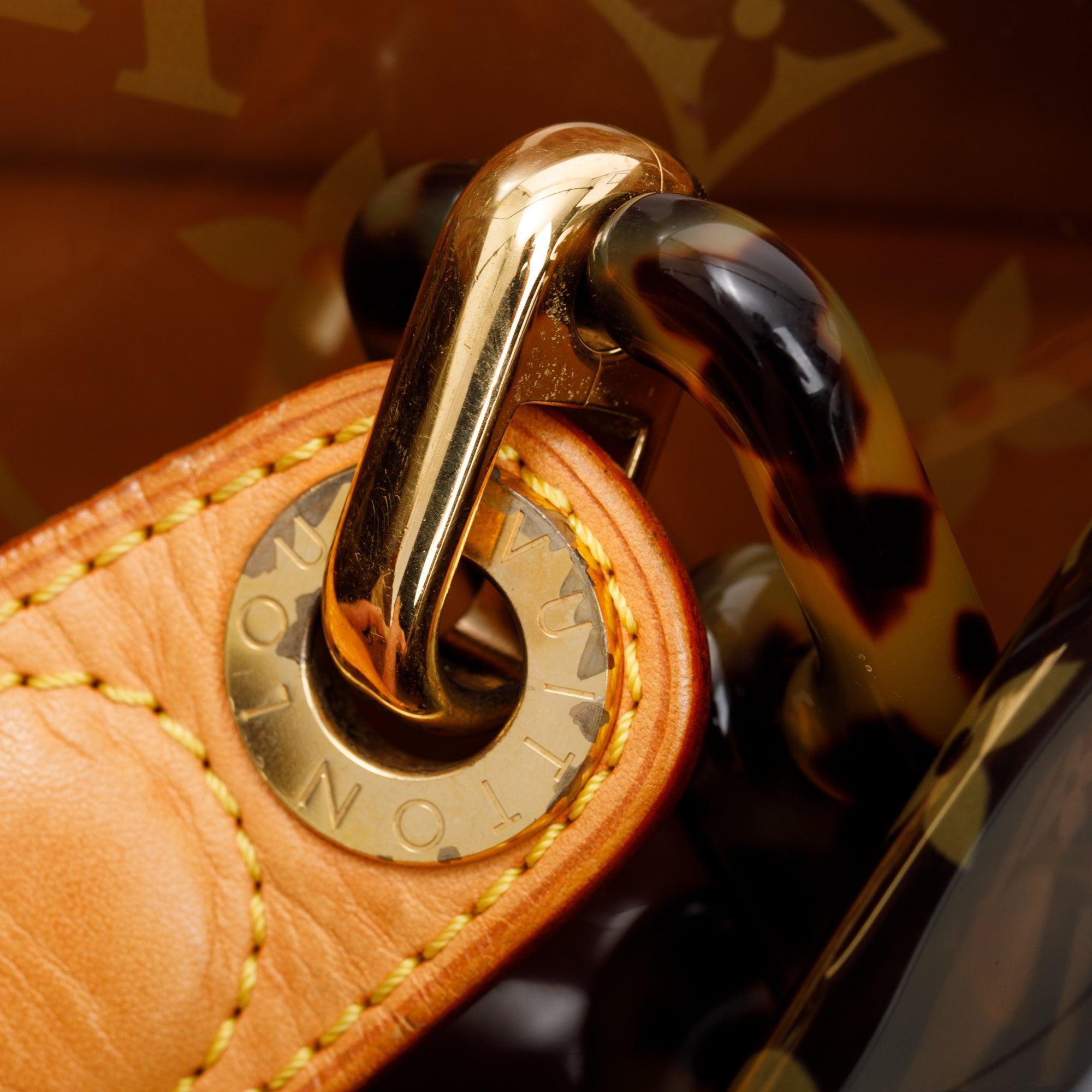 Louis Vuitton Brown Monogram Vinyl Cabas Sac Ambre GM Tote w/ Pouch