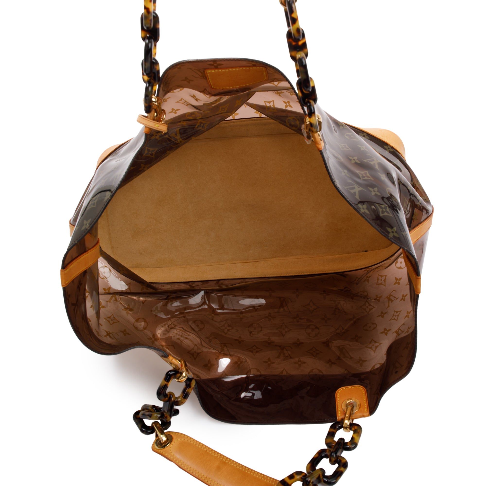 Louis Vuitton Brown Monogram Vinyl Cabas Sac Ambre GM Tote w/ Pouch