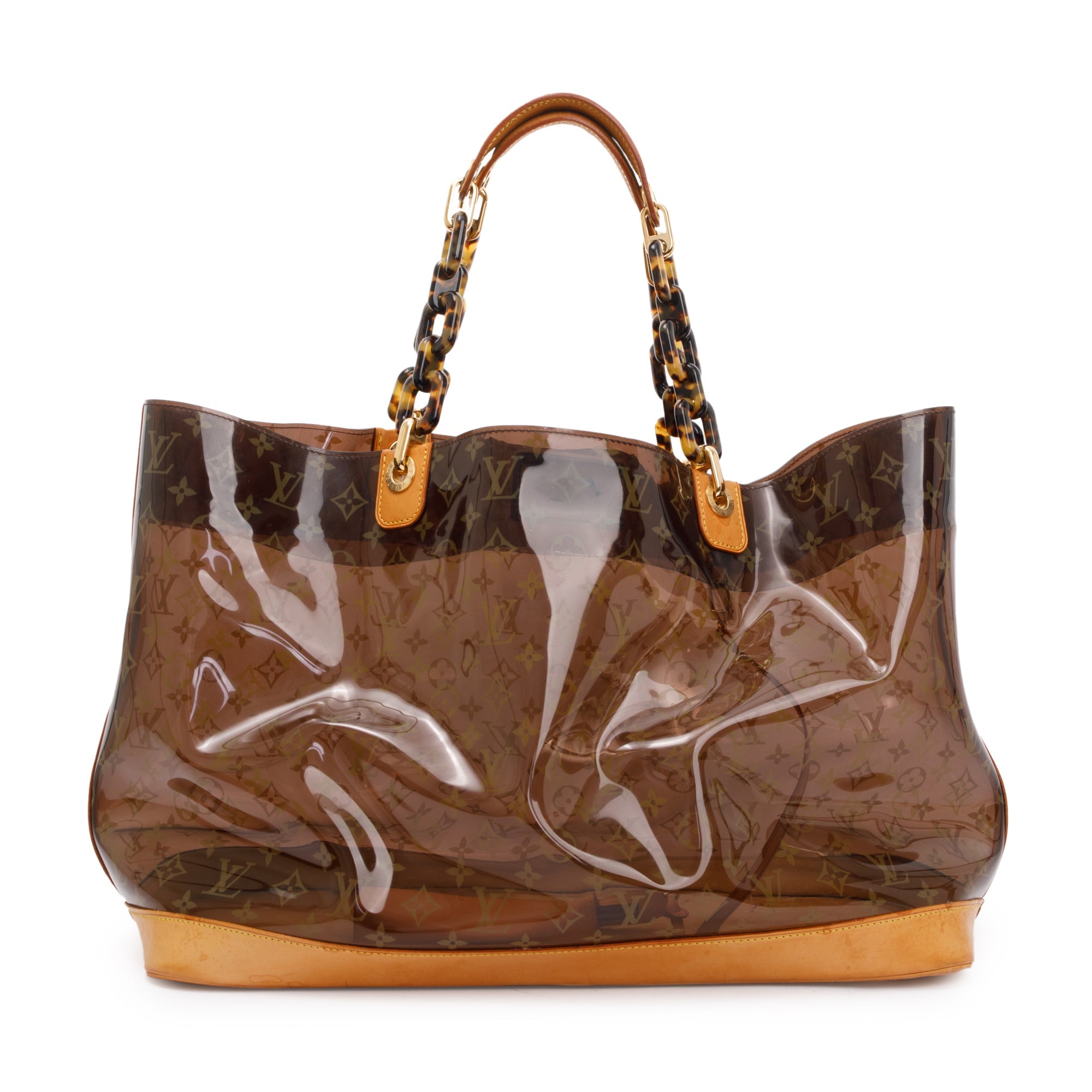 Louis Vuitton Brown Monogram Vinyl Cabas Sac Ambre GM Tote w/ Pouch