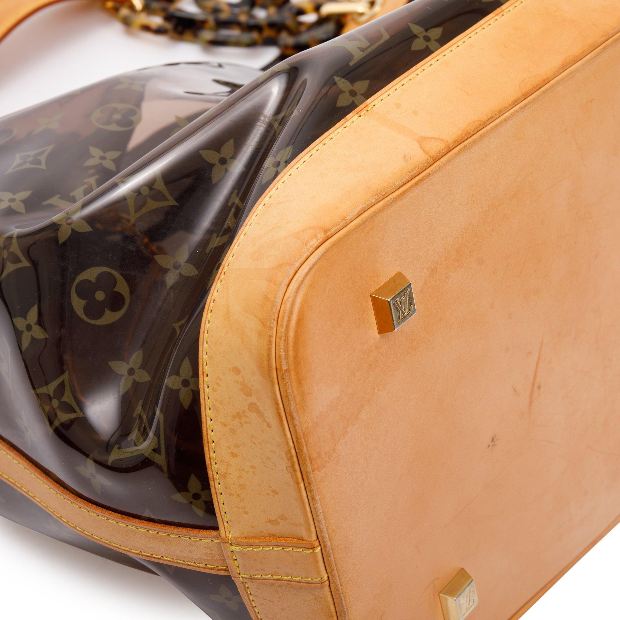 Louis Vuitton Brown Monogram Vinyl Cabas Sac Ambre GM Tote w/ Pouch