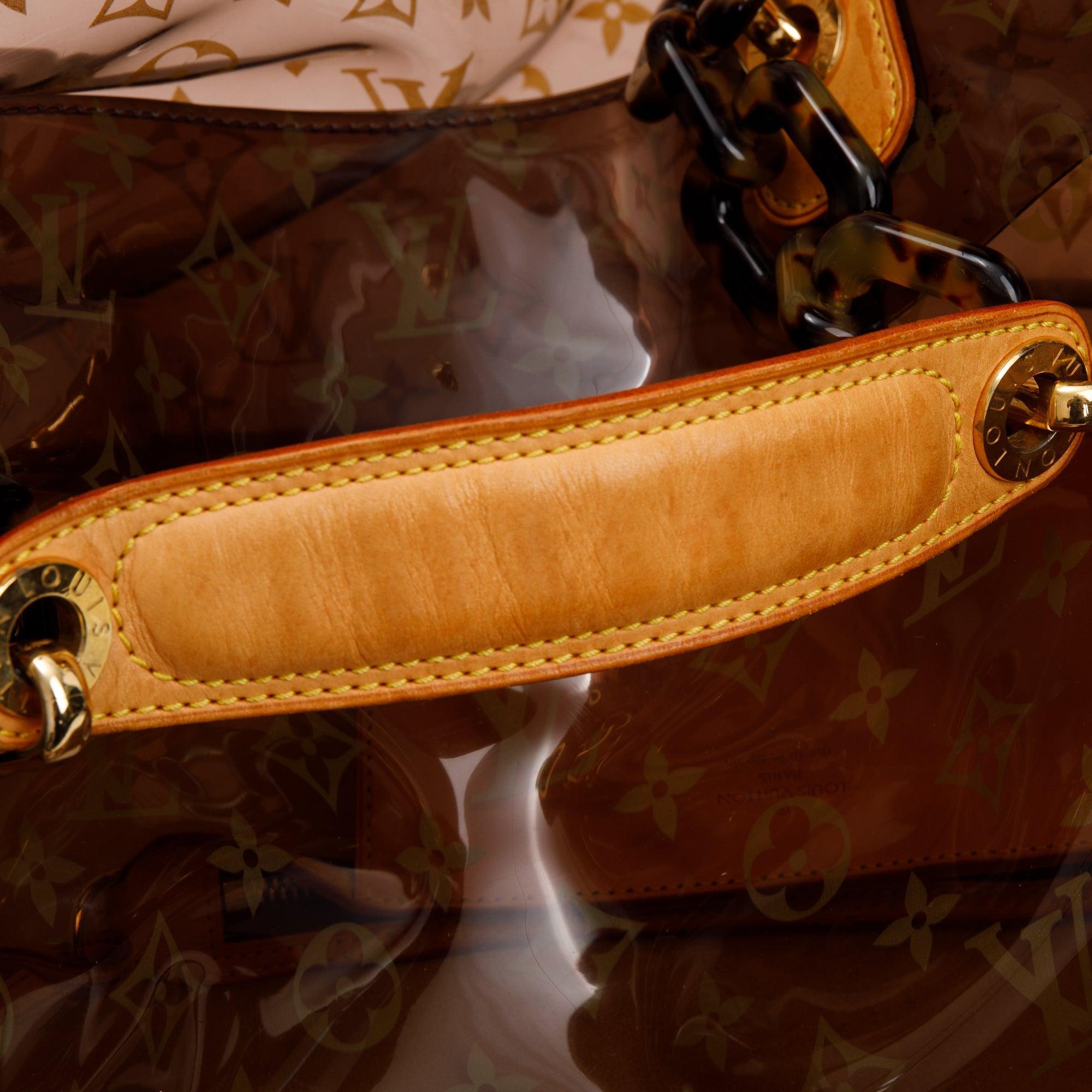 Louis Vuitton Brown Monogram Vinyl Cabas Sac Ambre GM Tote w/ Pouch