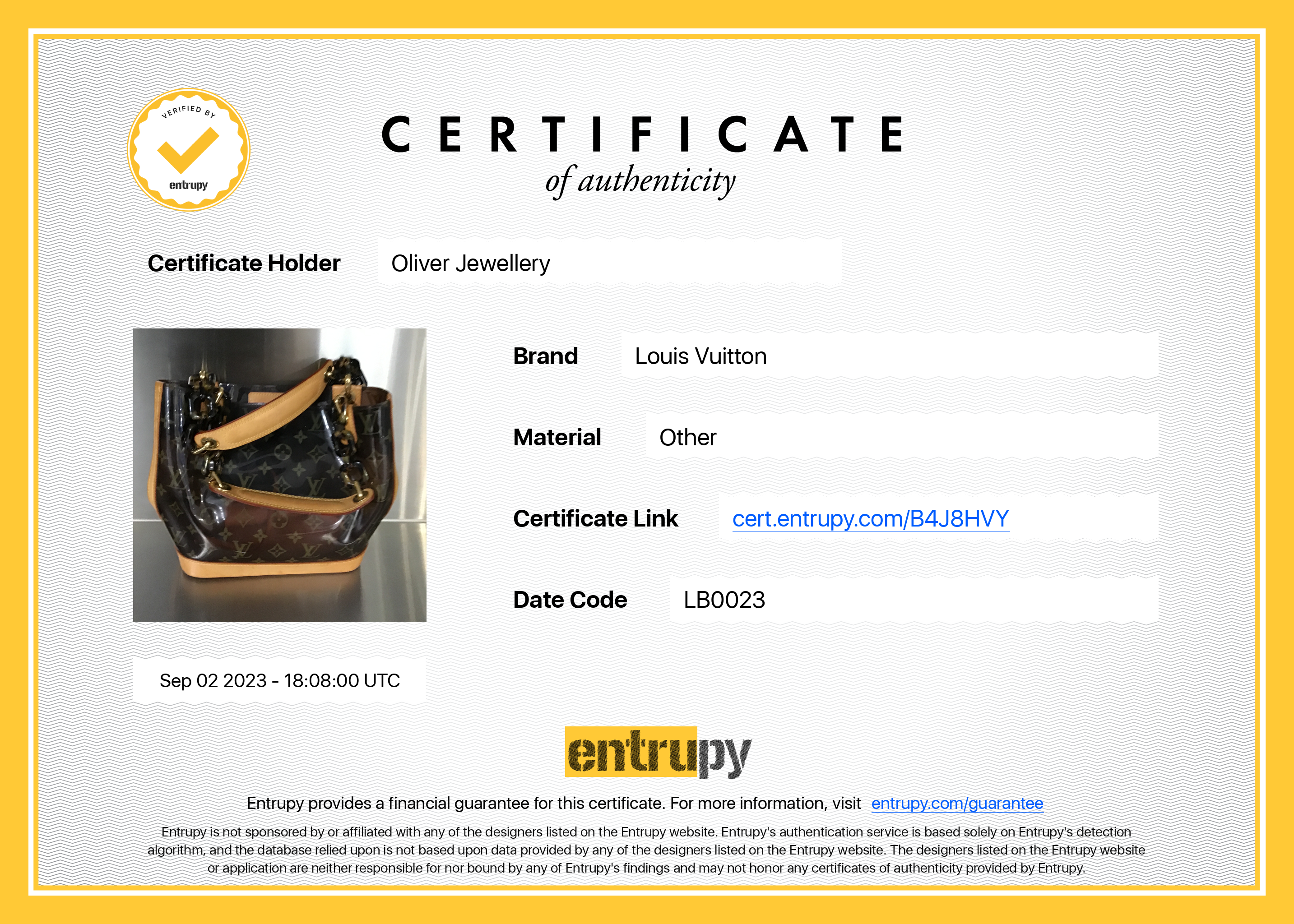 Louis Vuitton Brown Monogram Vinyl Cabas Sac Ambre PM Tote w/ Pouch