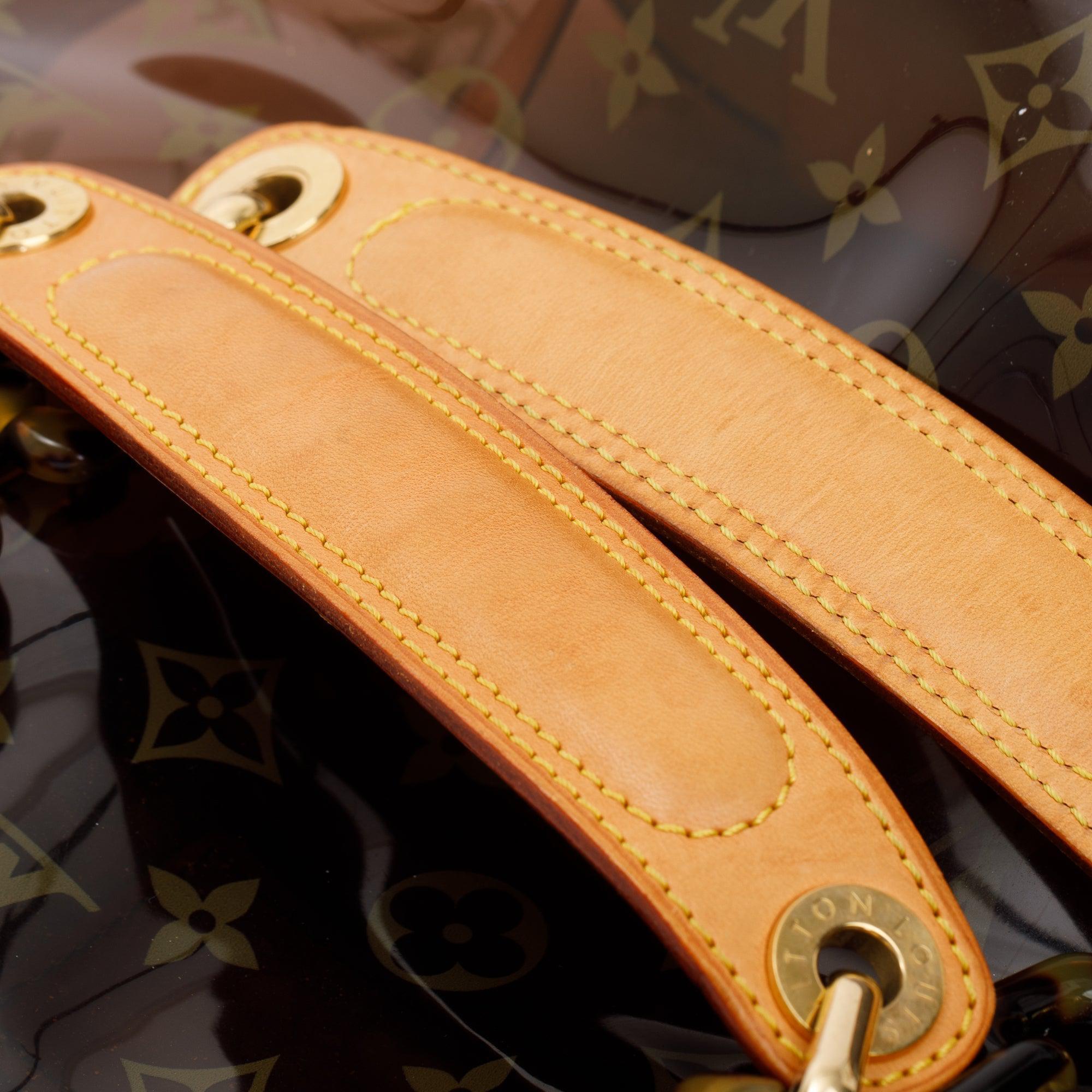 Louis Vuitton Brown Monogram Vinyl Cabas Sac Ambre PM Tote w/ Pouch