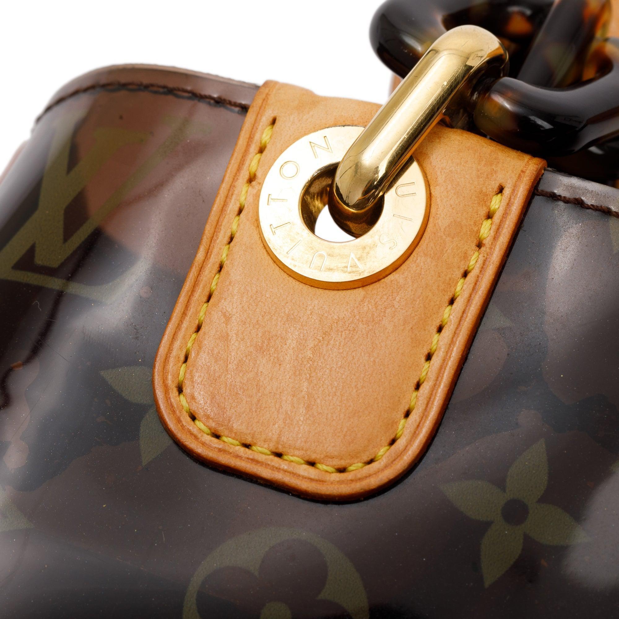 Louis Vuitton Brown Monogram Vinyl Cabas Sac Ambre PM Tote w/ Pouch