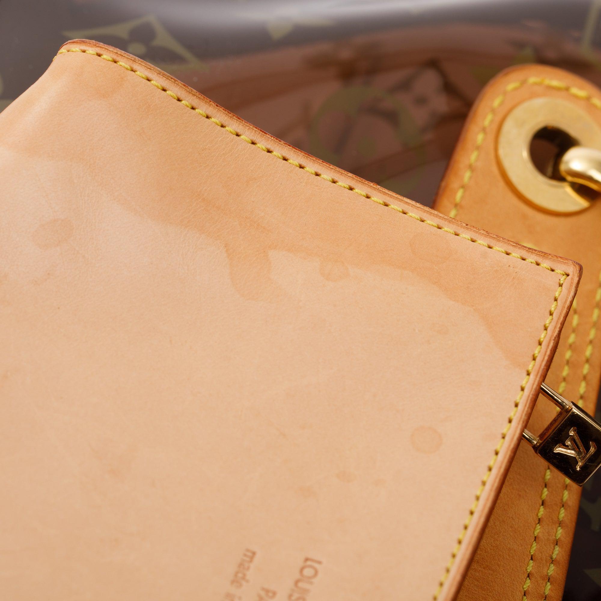 Louis Vuitton Brown Monogram Vinyl Cabas Sac Ambre PM Tote w/ Pouch