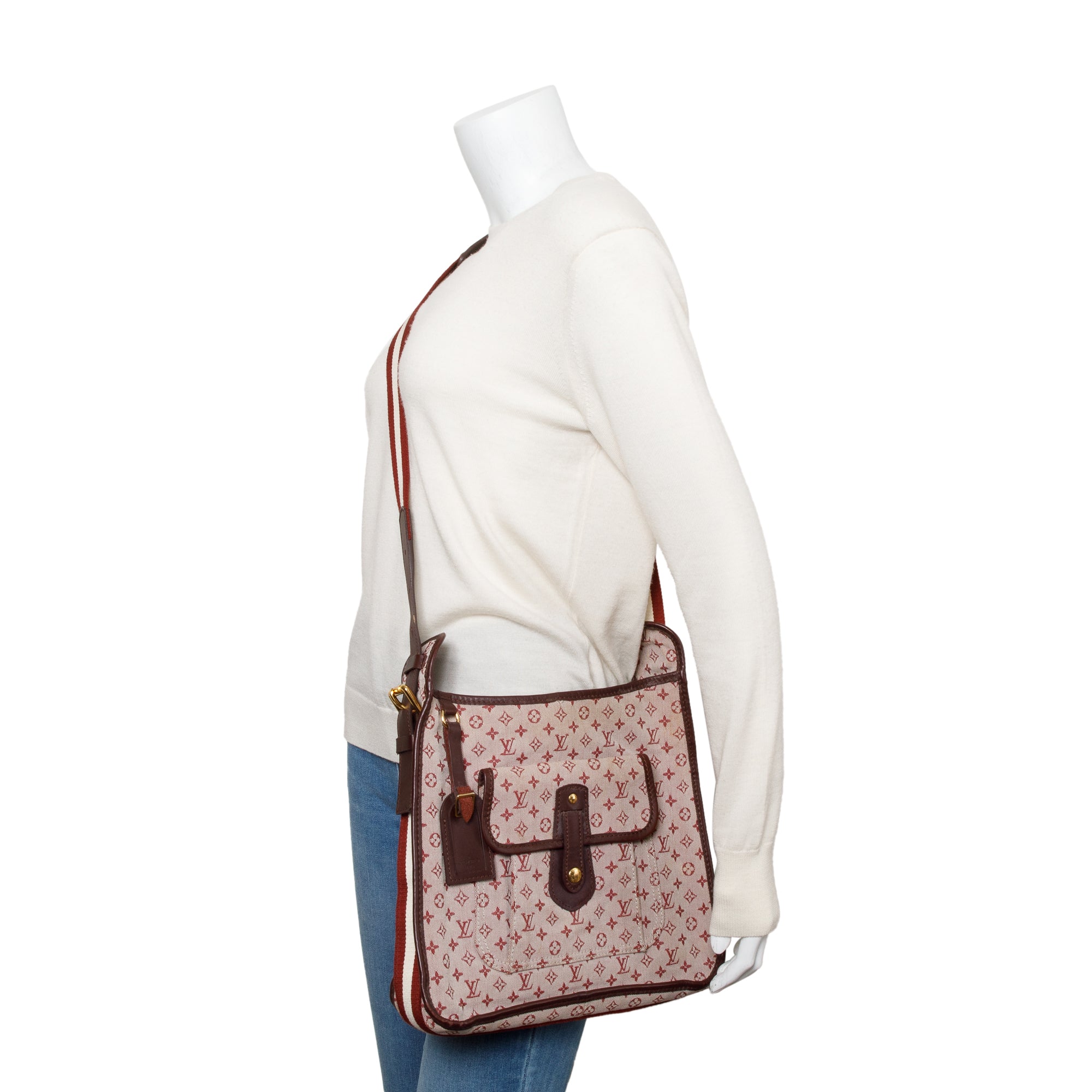 Louis Vuitton Burgundy Idylle Monogram Mini Lin Mary Kate Besace