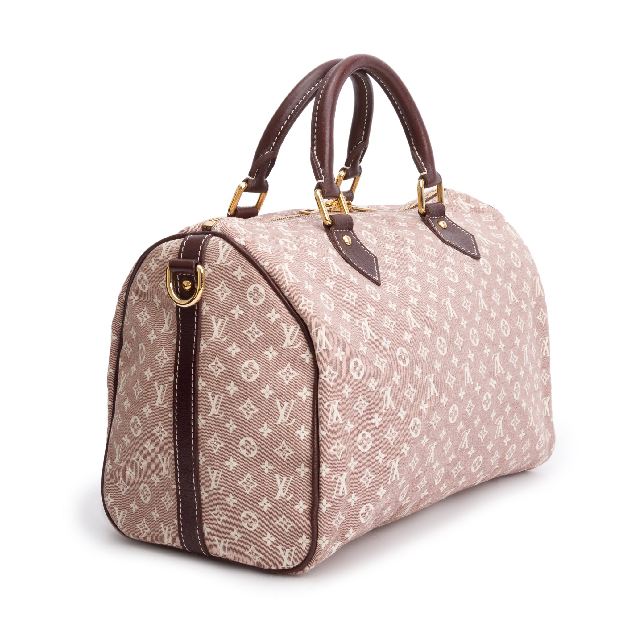 Louis Vuitton Burgundy Idylle Monogram Mini Lin Speedy Bandouliere 30