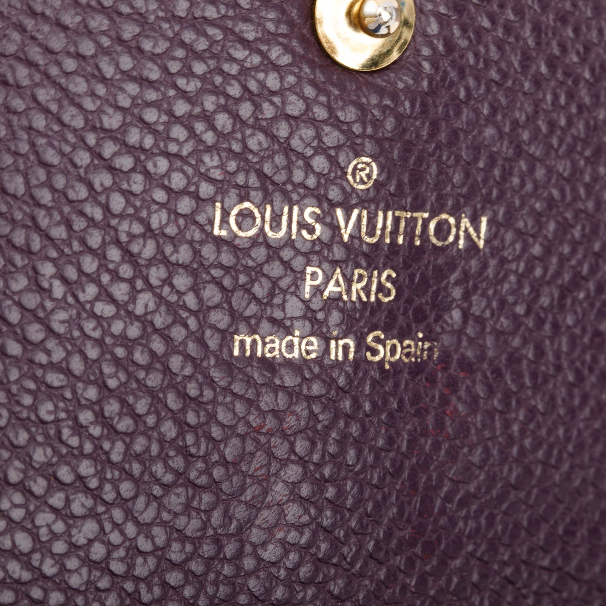 Louis Vuitton Burgundy Monogram Empreinte Curieuse Wallet w/ Insert