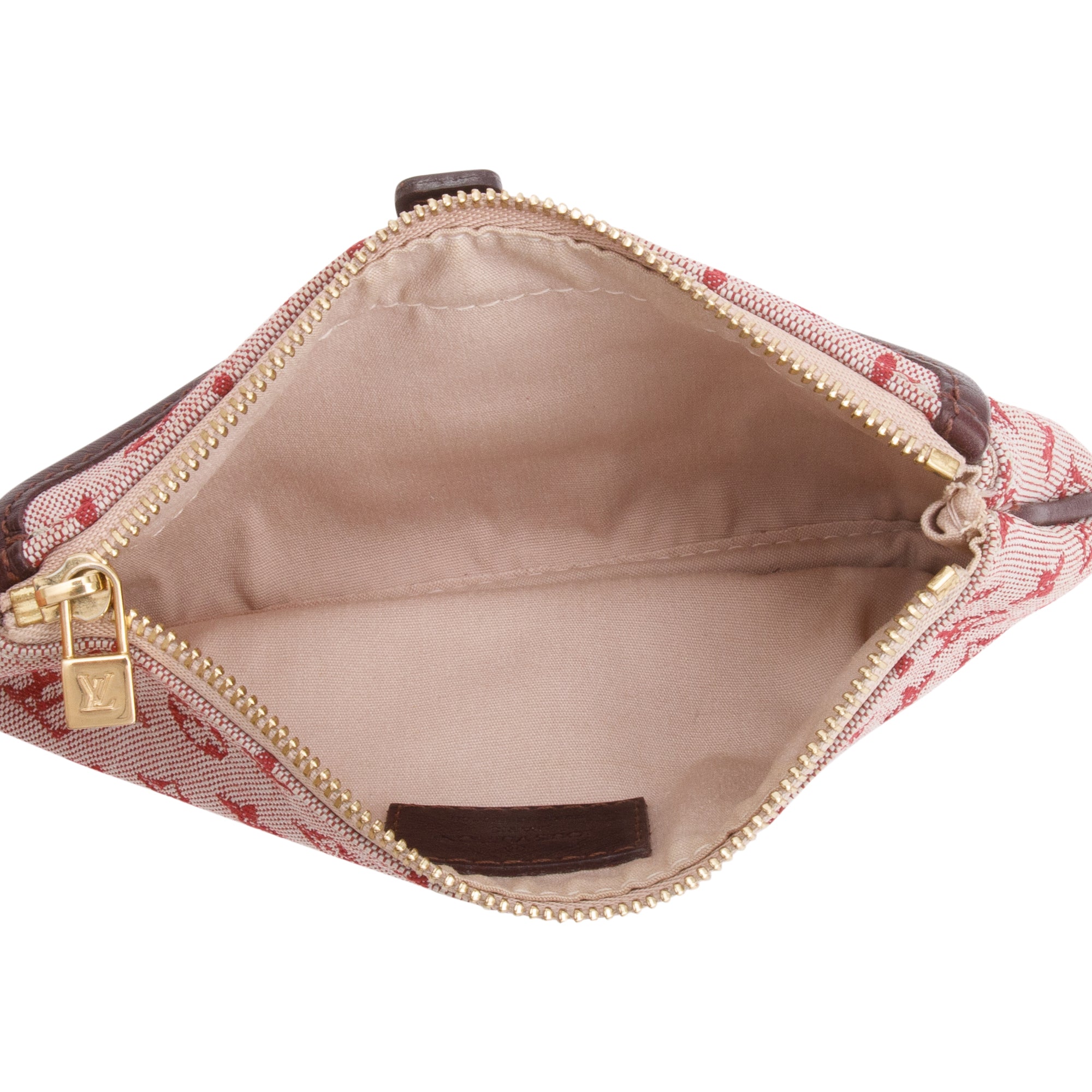 Louis Vuitton Burgundy Monogram Mini Lin Anne Sophie Pochette Clutch