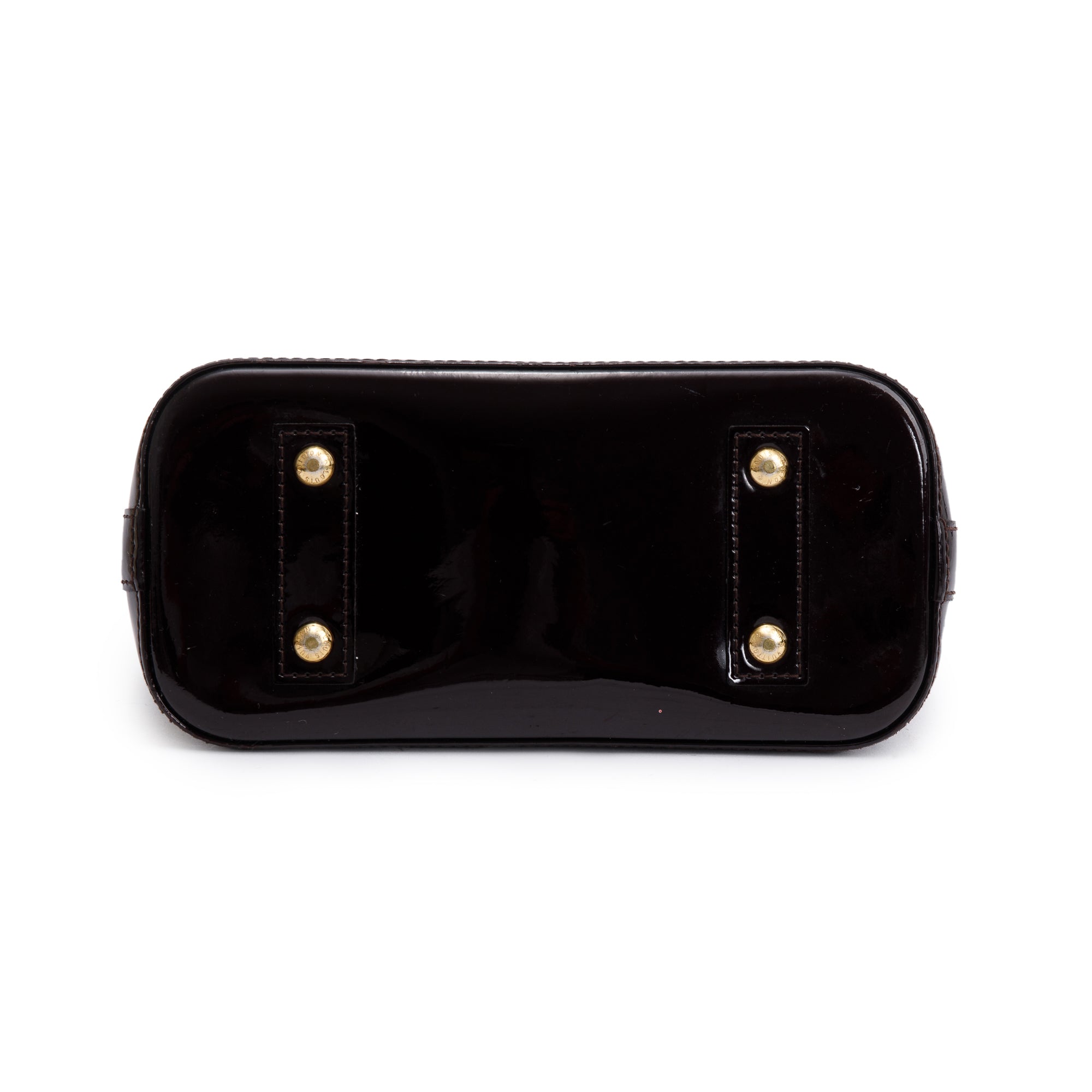 Louis Vuitton Burgundy Monogram Vernis Leather Alma BB w/ Strap