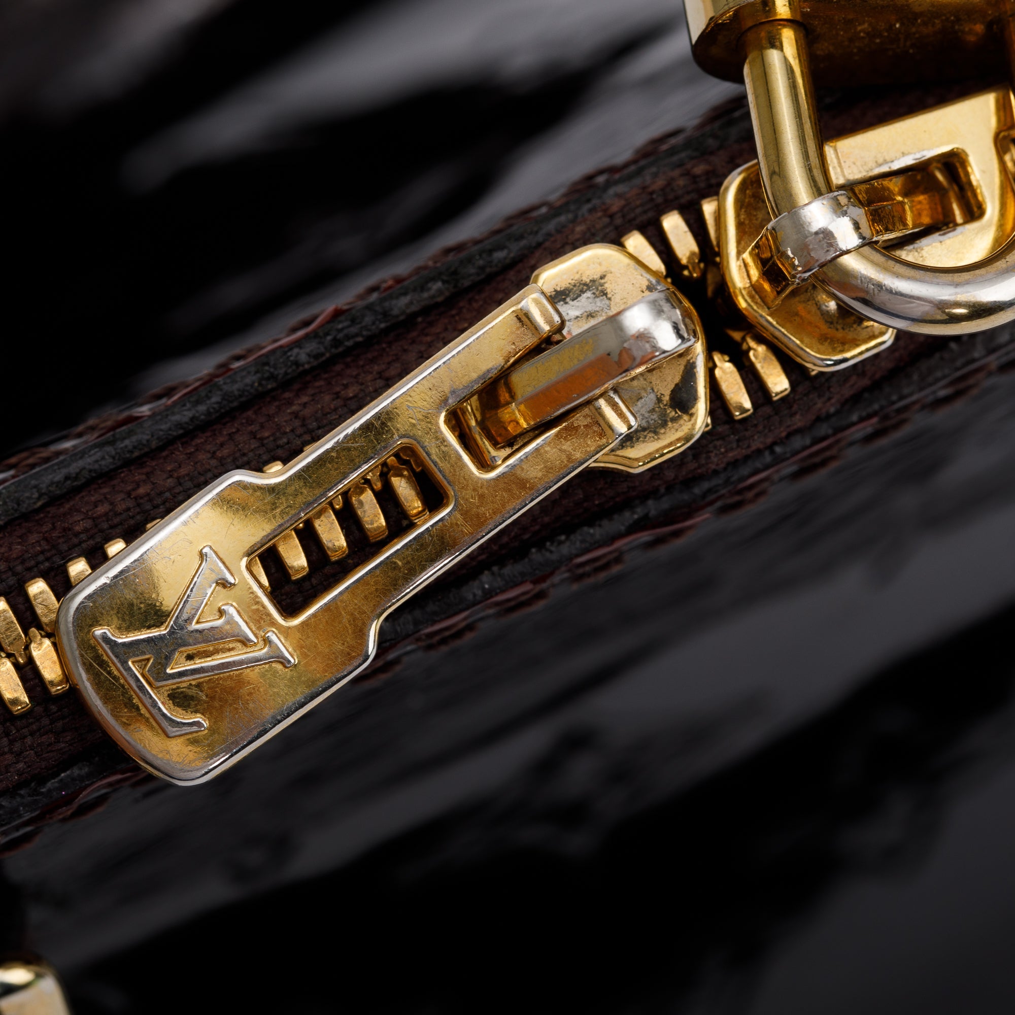 Louis Vuitton Burgundy Monogram Vernis Leather Alma BB w/ Strap