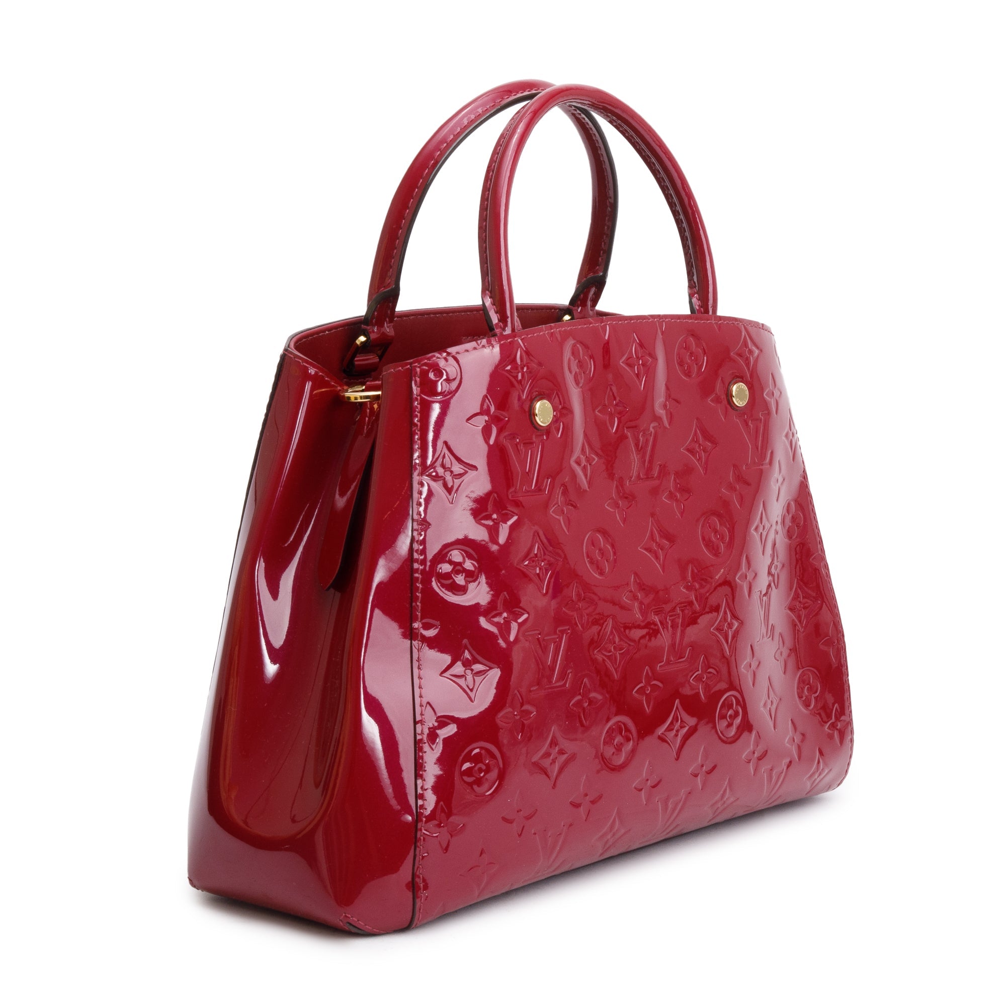 Louis Vuitton Burgundy Monogram Vernis Montaigne MM w/ Strap