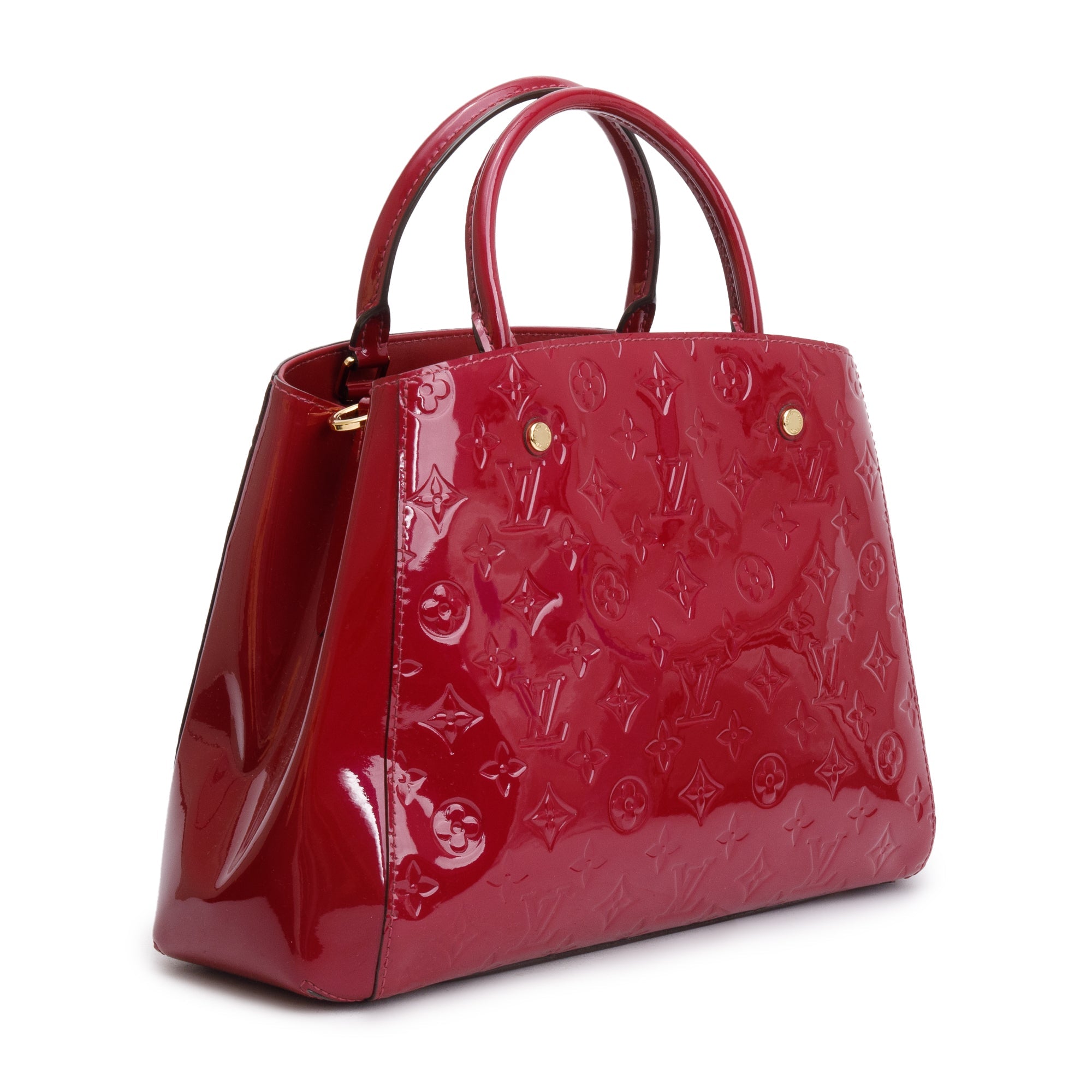 Louis Vuitton Burgundy Monogram Vernis Montaigne MM w/ Strap