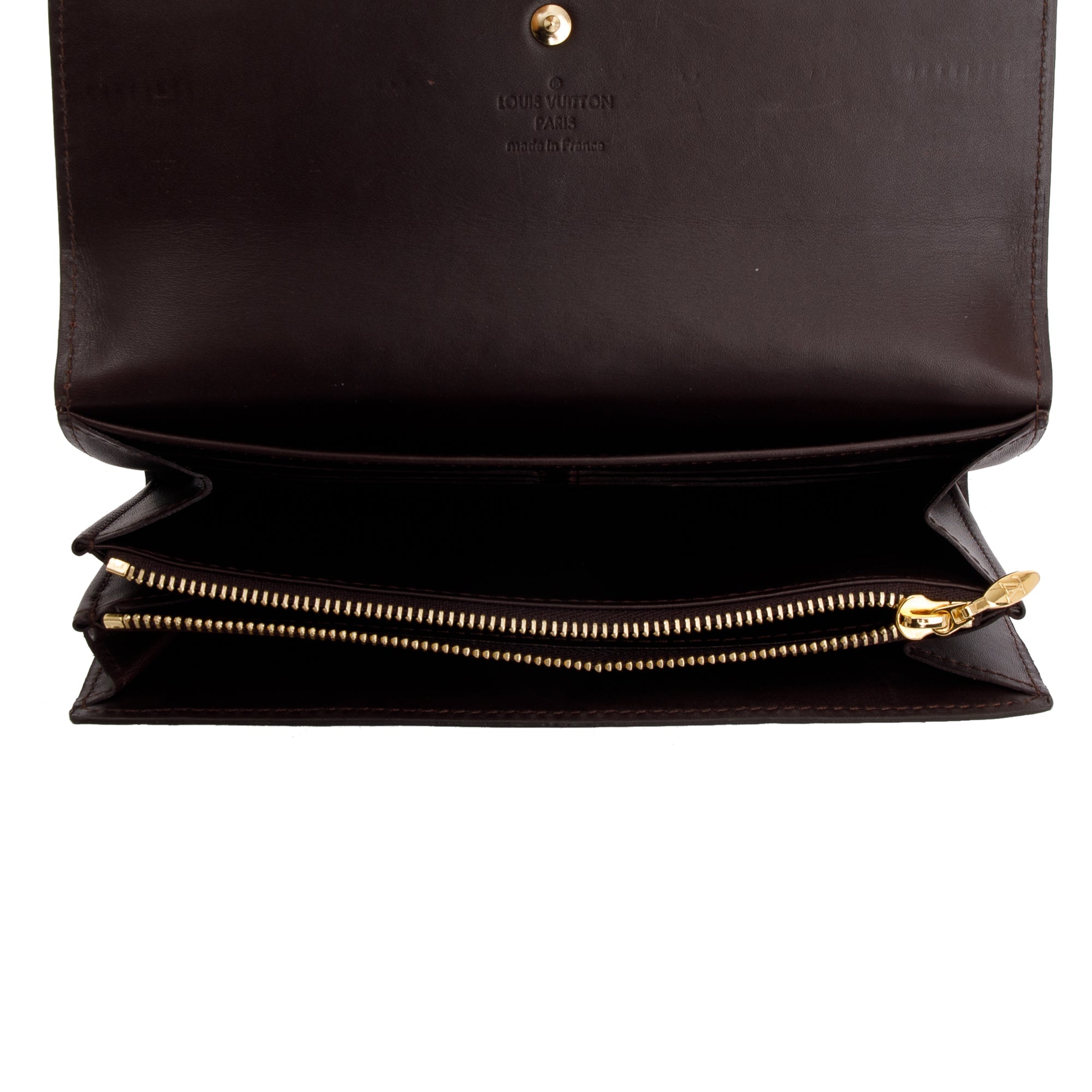 Louis Vuitton Burgundy Monogram Vernis Sarah Wallet