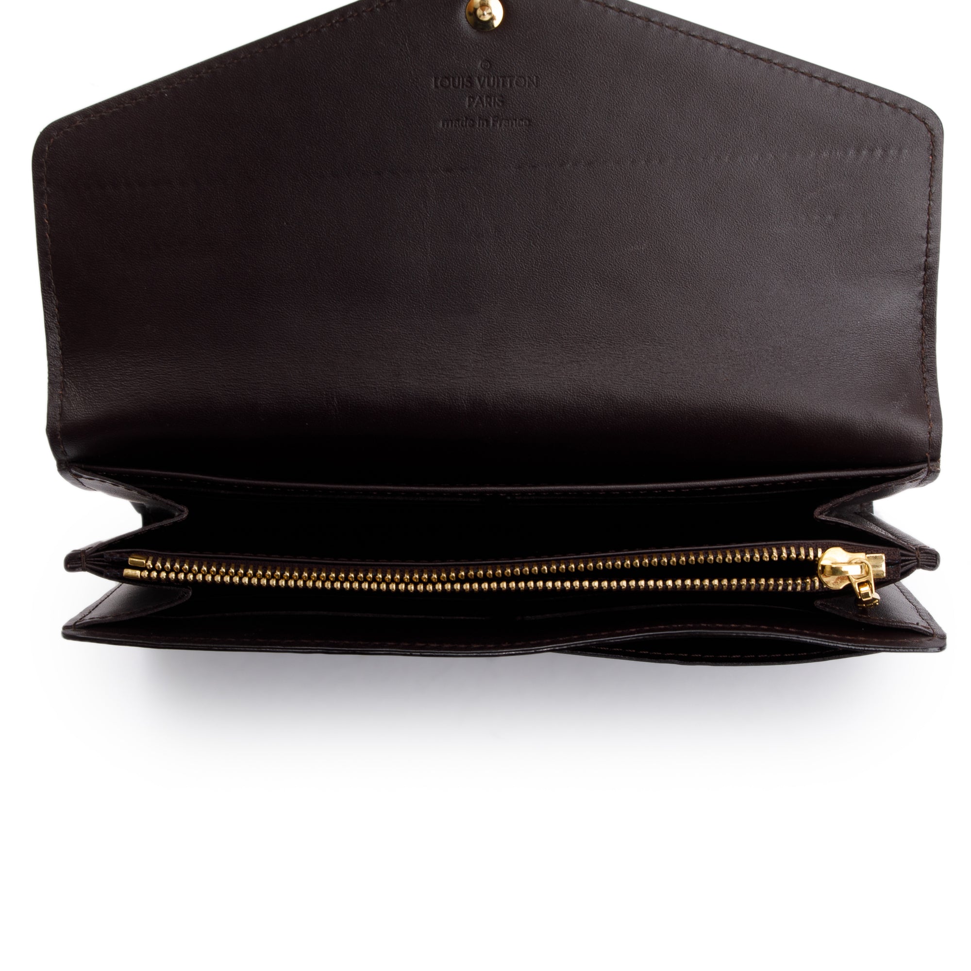 Louis Vuitton Burgundy Monogram Vernis Sarah Wallet