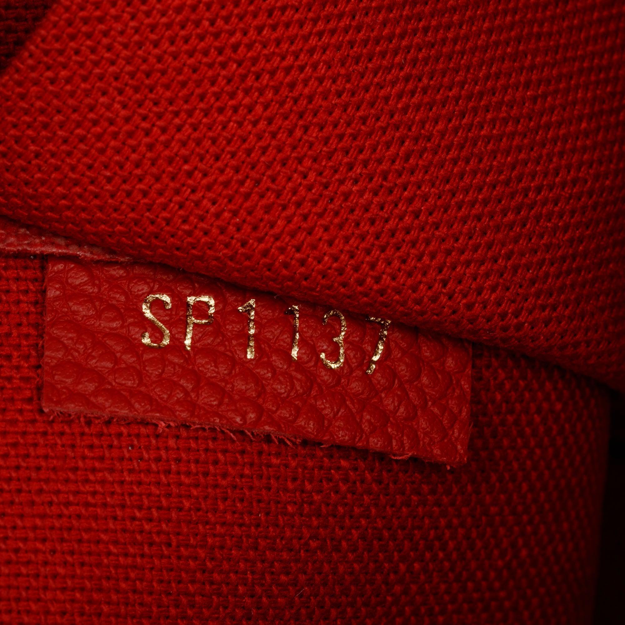 Louis Vuitton Cherry Red Monogram Empreinte Leather Felicie Pochette Chain Wallet w/ Box & Inserts