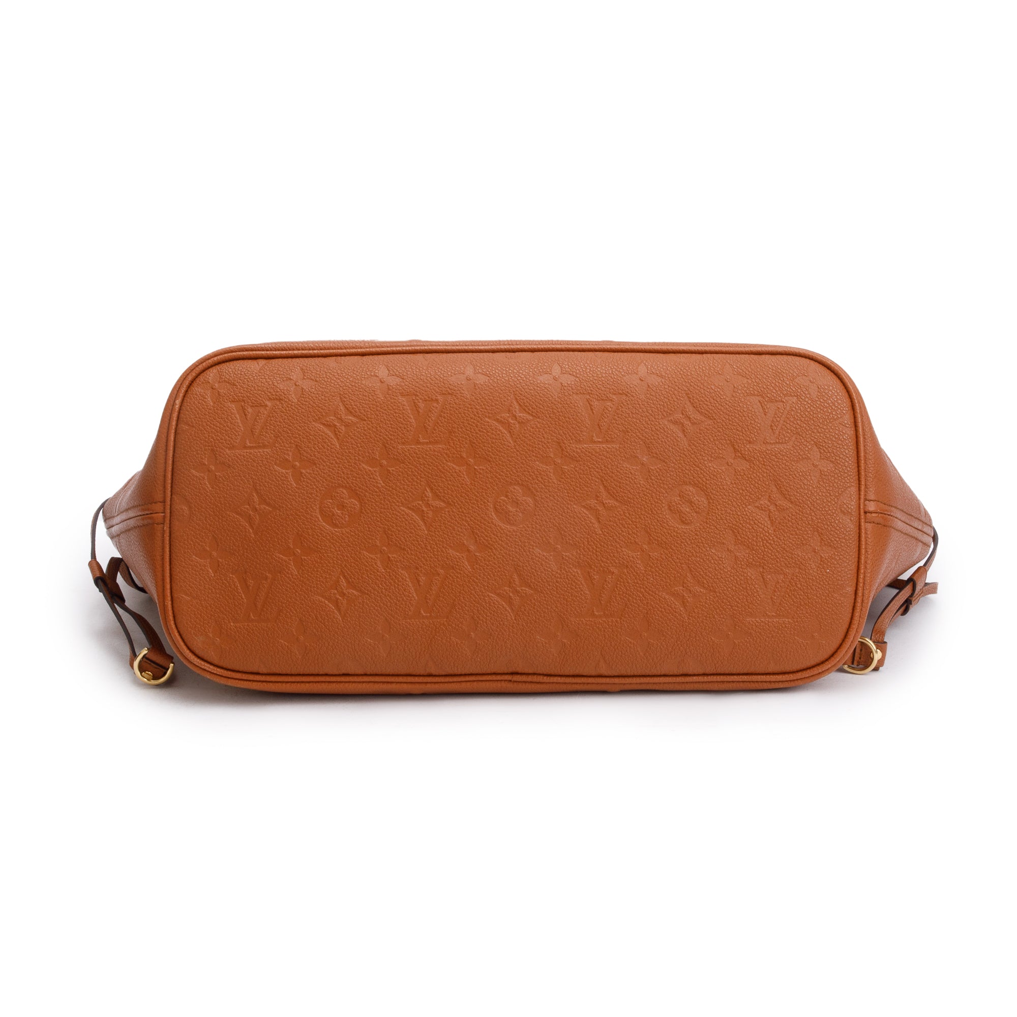 Louis Vuitton Congac Monogram Giant Empreinte Leather Neverfull MM w/ Pouch