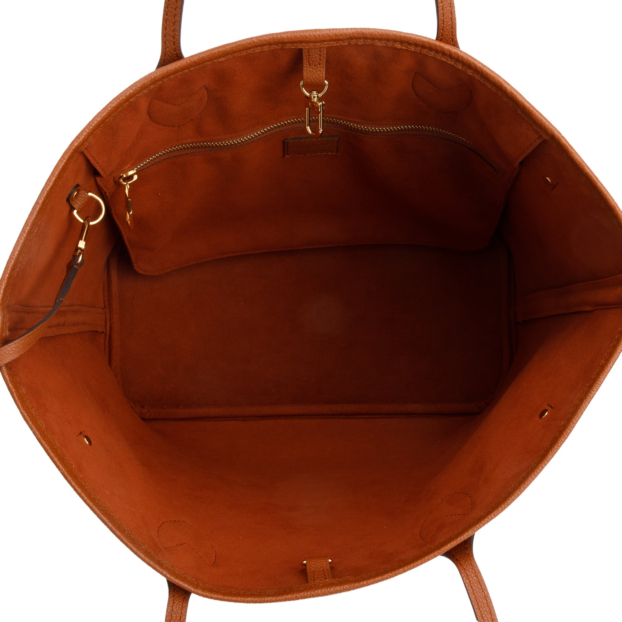 Louis Vuitton Congac Monogram Giant Empreinte Leather Neverfull MM w/ Pouch