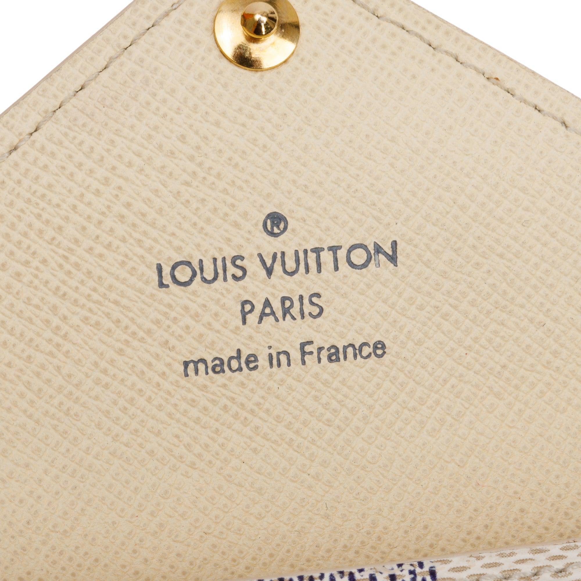 Louis Vuitton Damier Azur Compact Origami Wallet w/ Box & Receipt