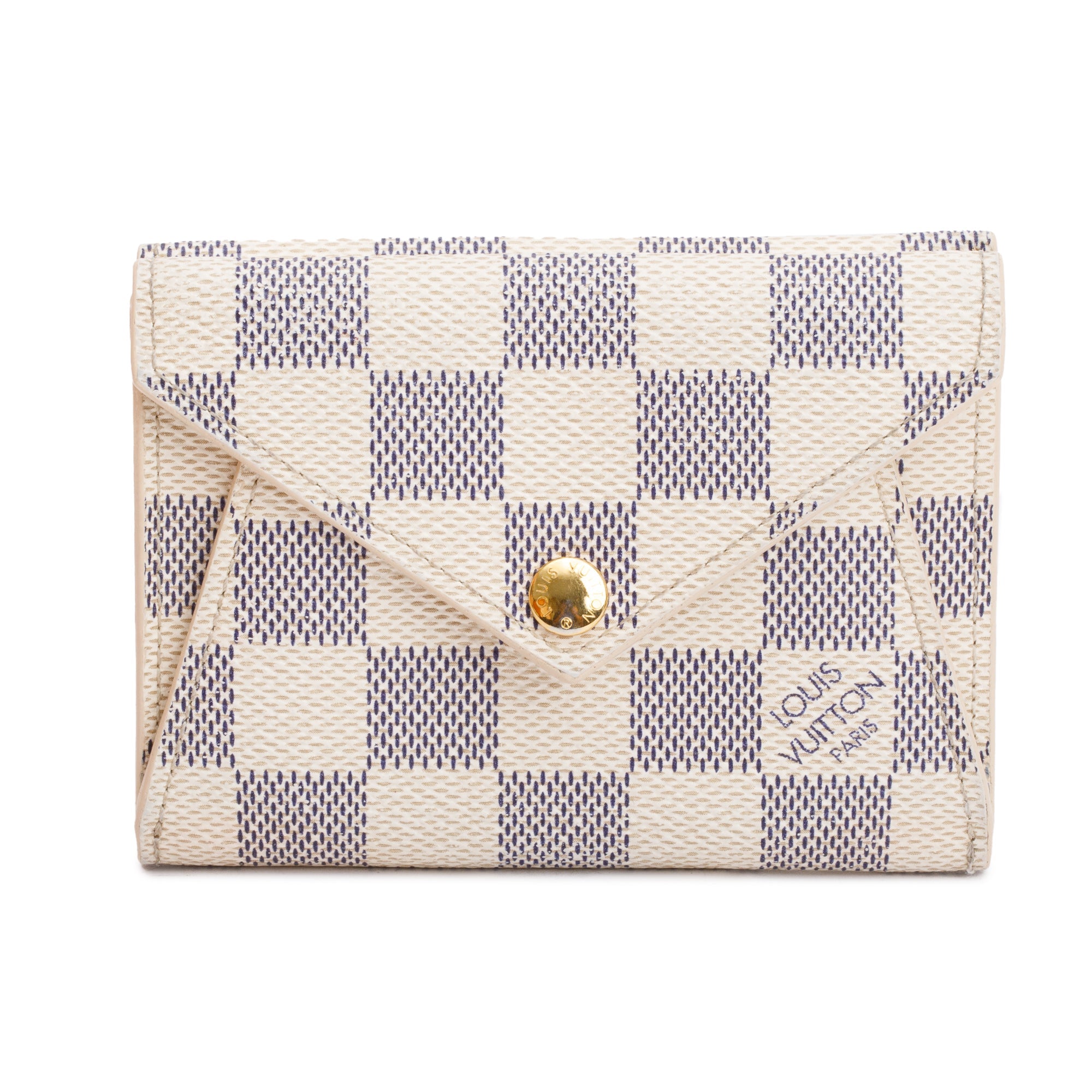 Louis Vuitton Damier Azur Compact Origami Wallet w/ Box & Receipt