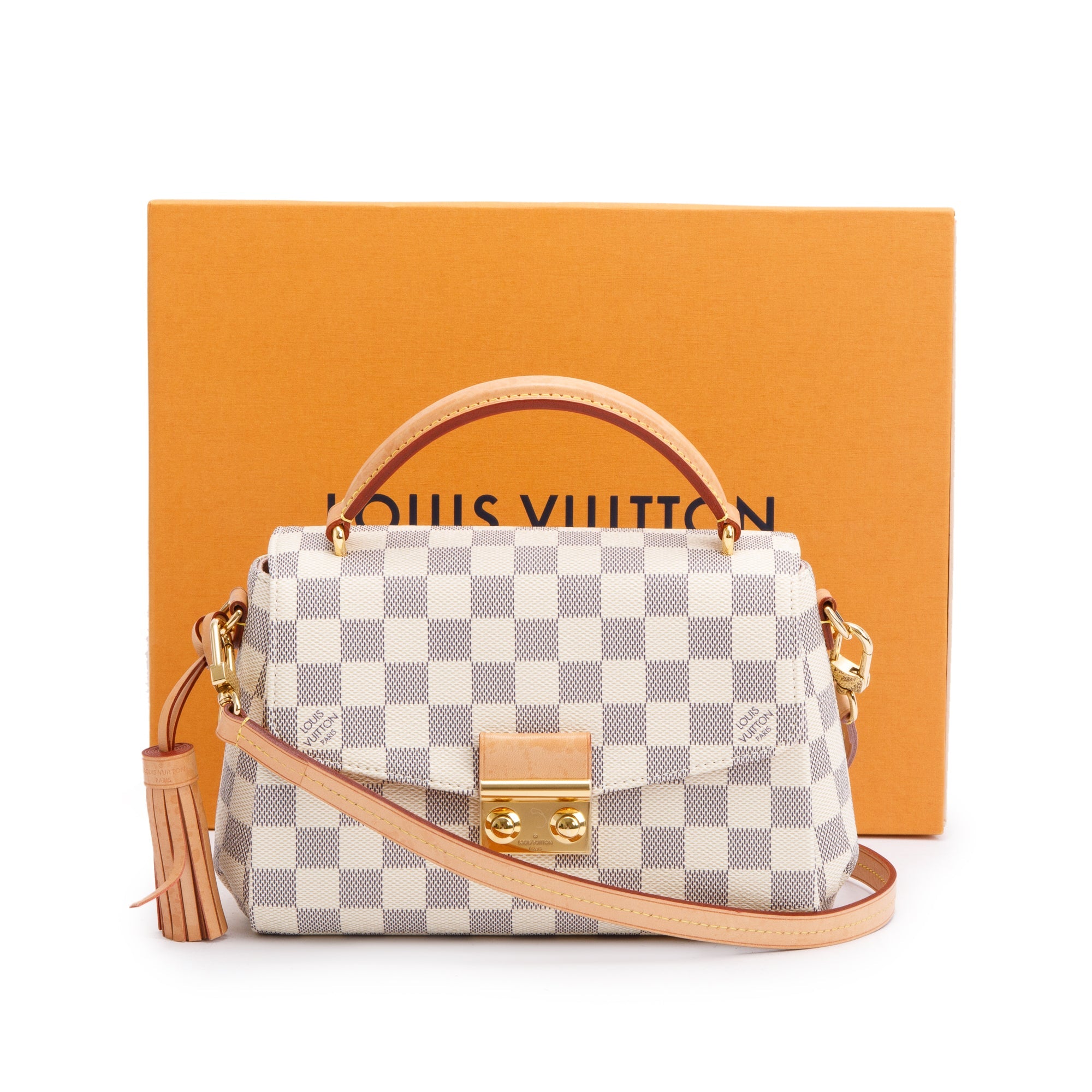 Louis Vuitton Damier Azur Croisette Bag w/ Box & Receipt
